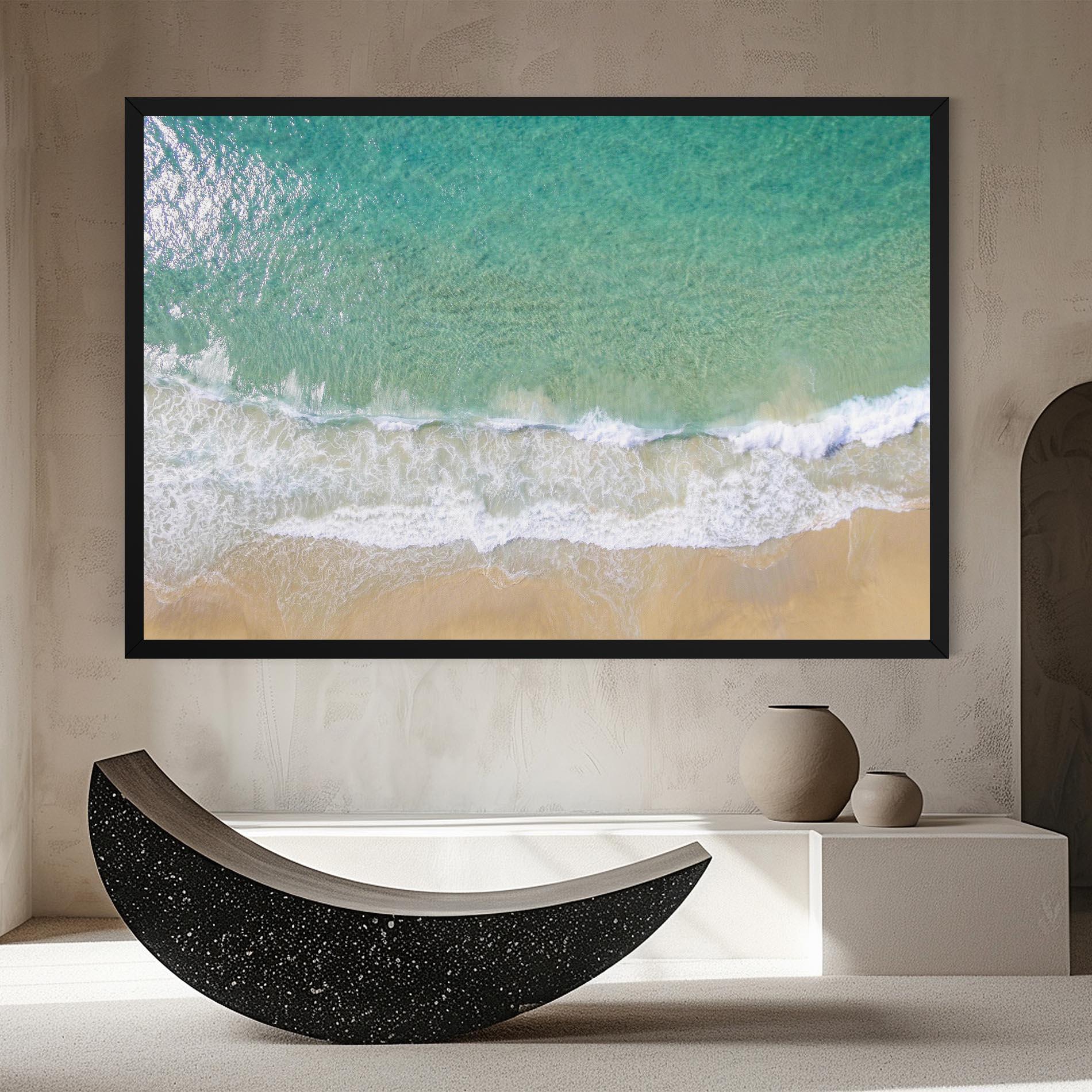 Obraz na Płótnie Blue Waves Beach mockup 8