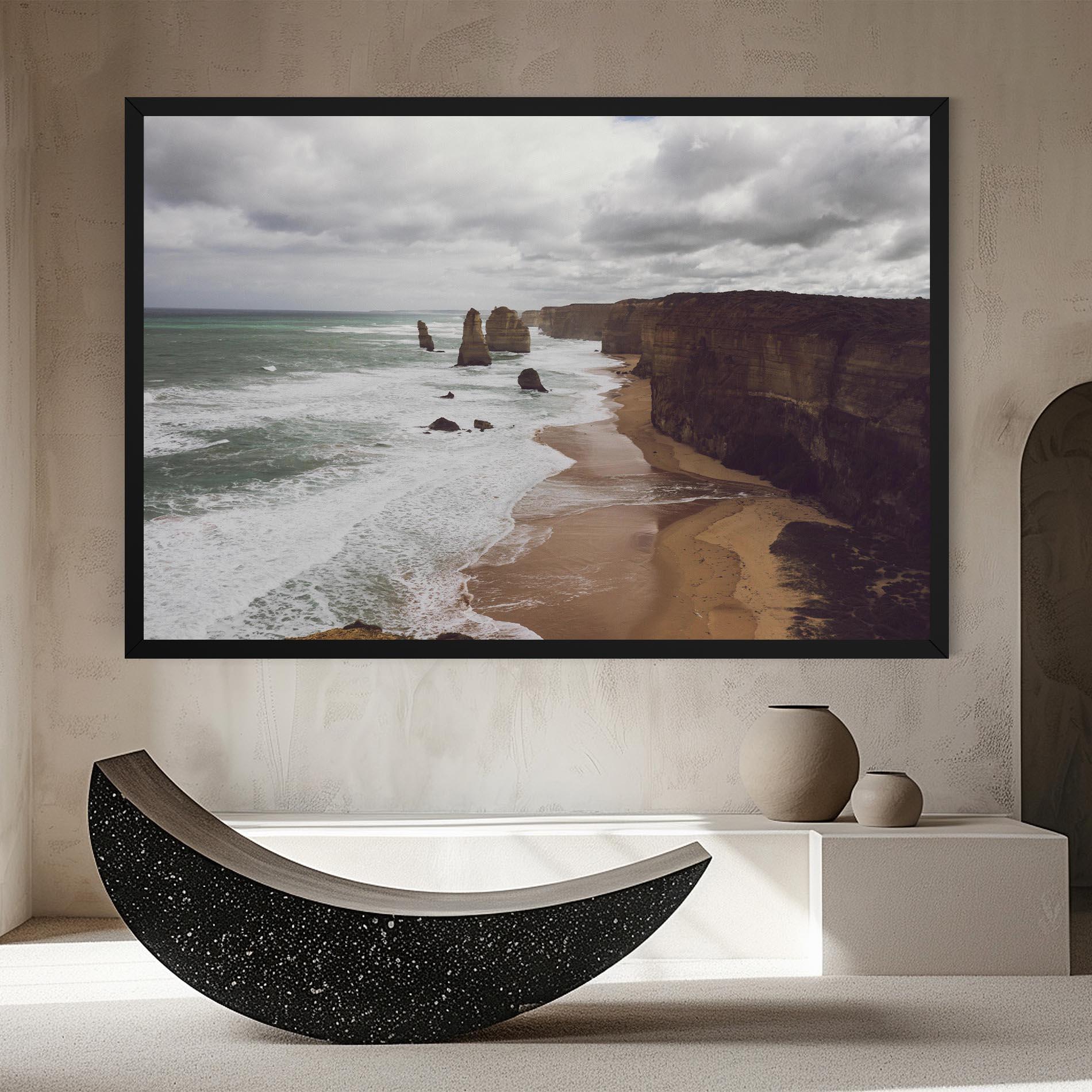 Obraz na Płótnie Grey Clouds Beach mockup 8