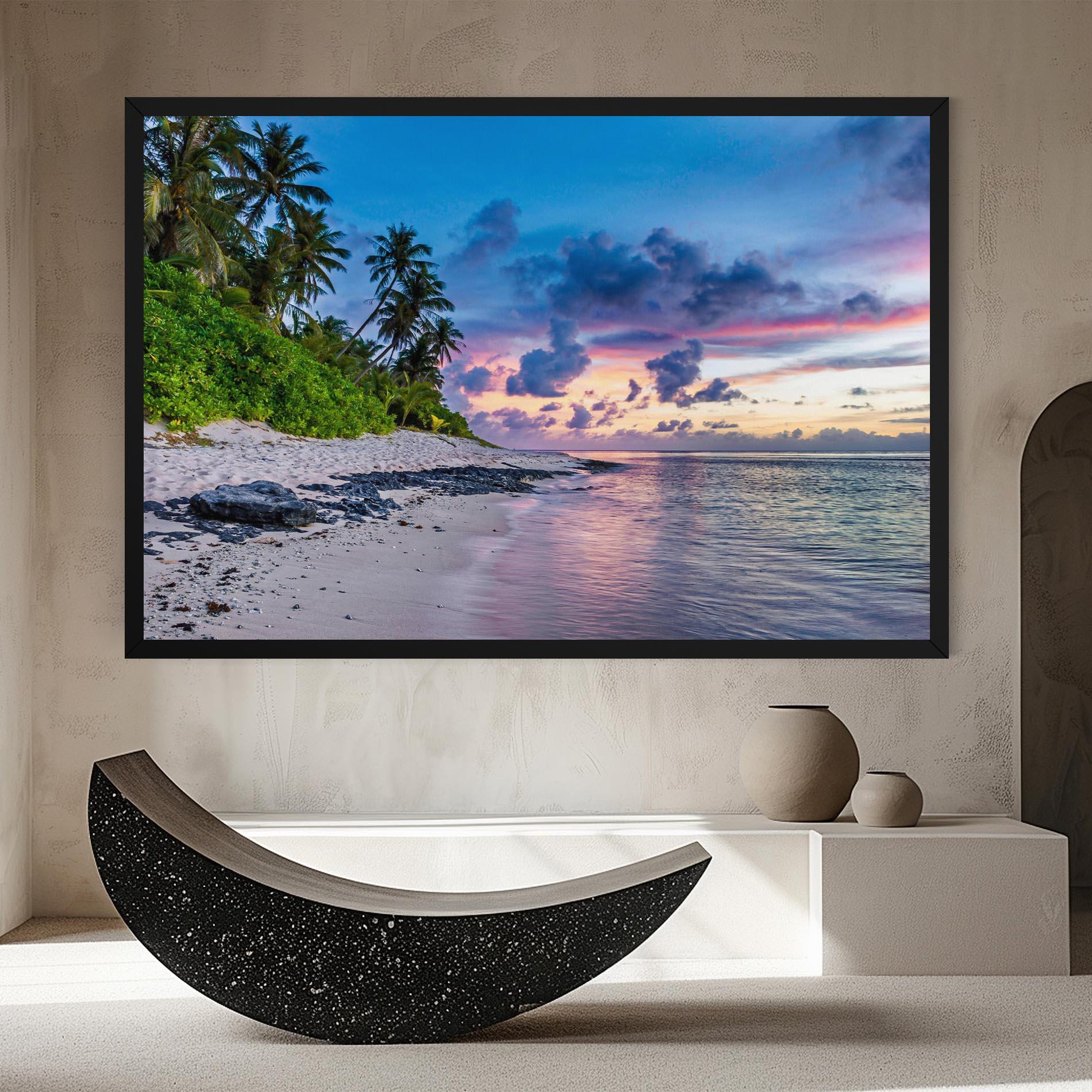 Obraz na Płótnie Purple Blue Beach mockup 8