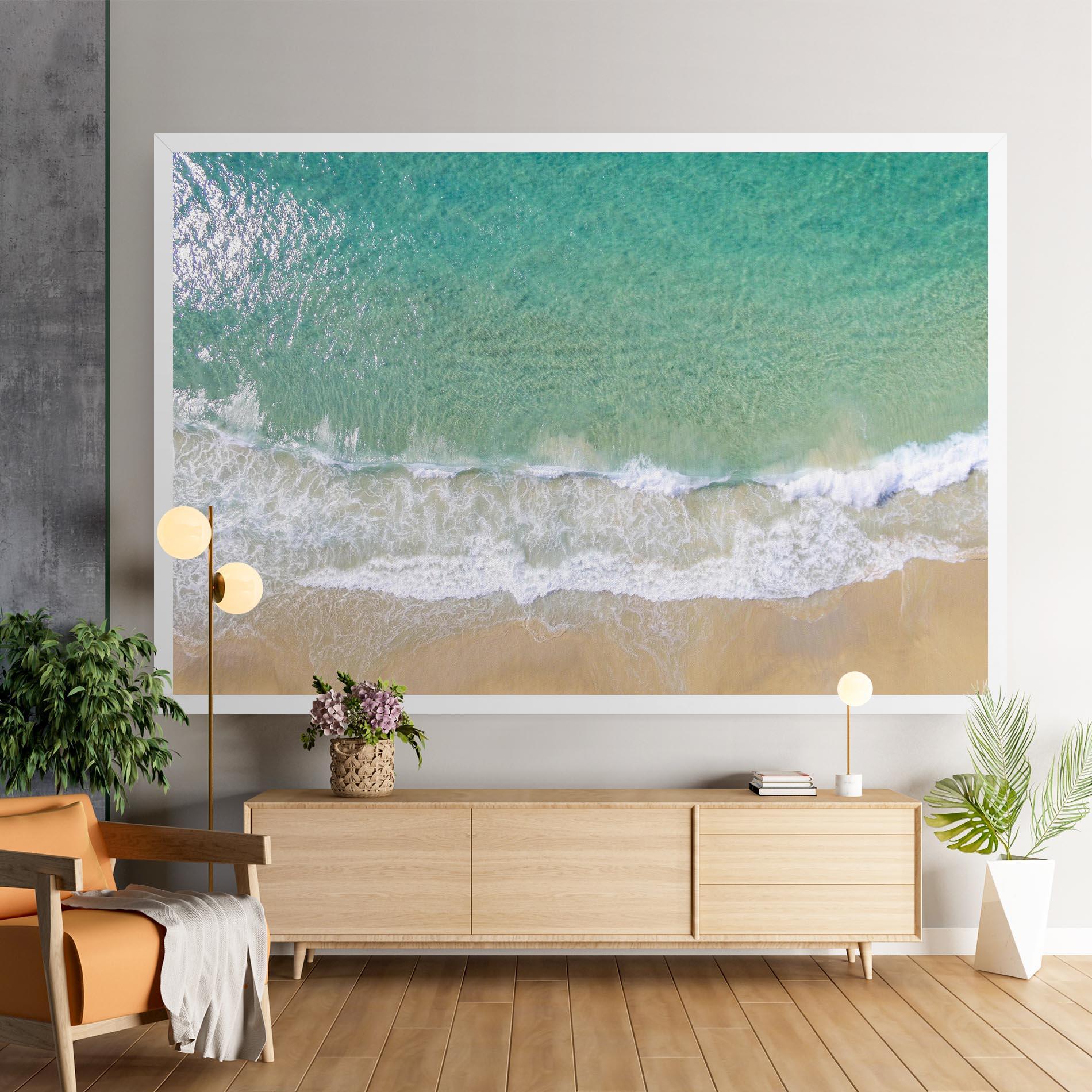 Obraz na Płótnie Blue Waves Beach mockup 9