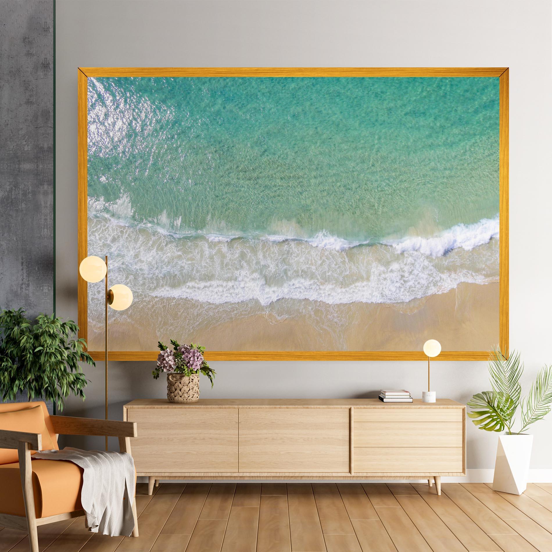 Obraz na Płótnie Blue Waves Beach mockup 9