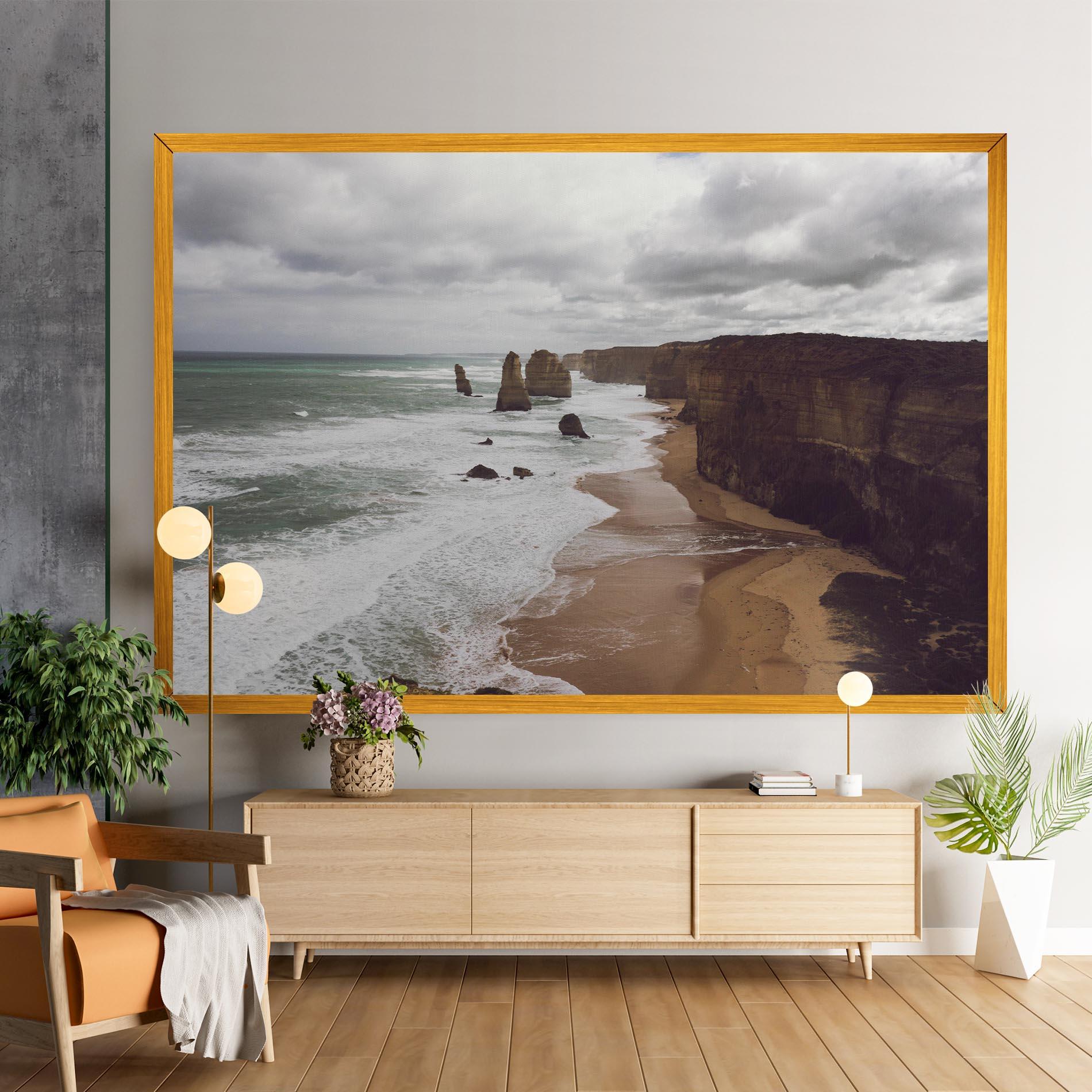 Obraz na Płótnie Grey Clouds Beach mockup 9