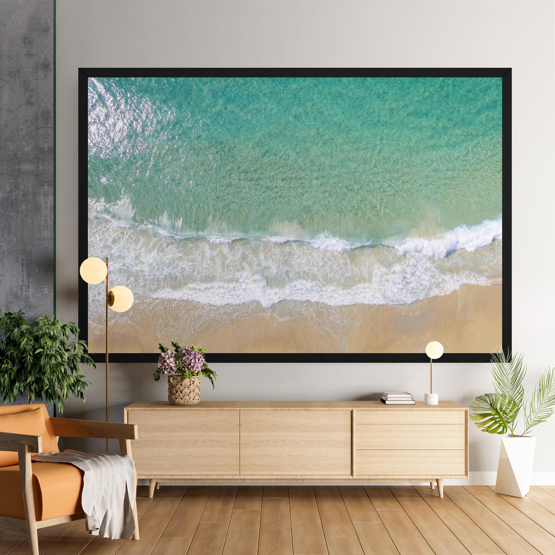 Obraz na Płótnie Blue Waves Beach mockup 9
