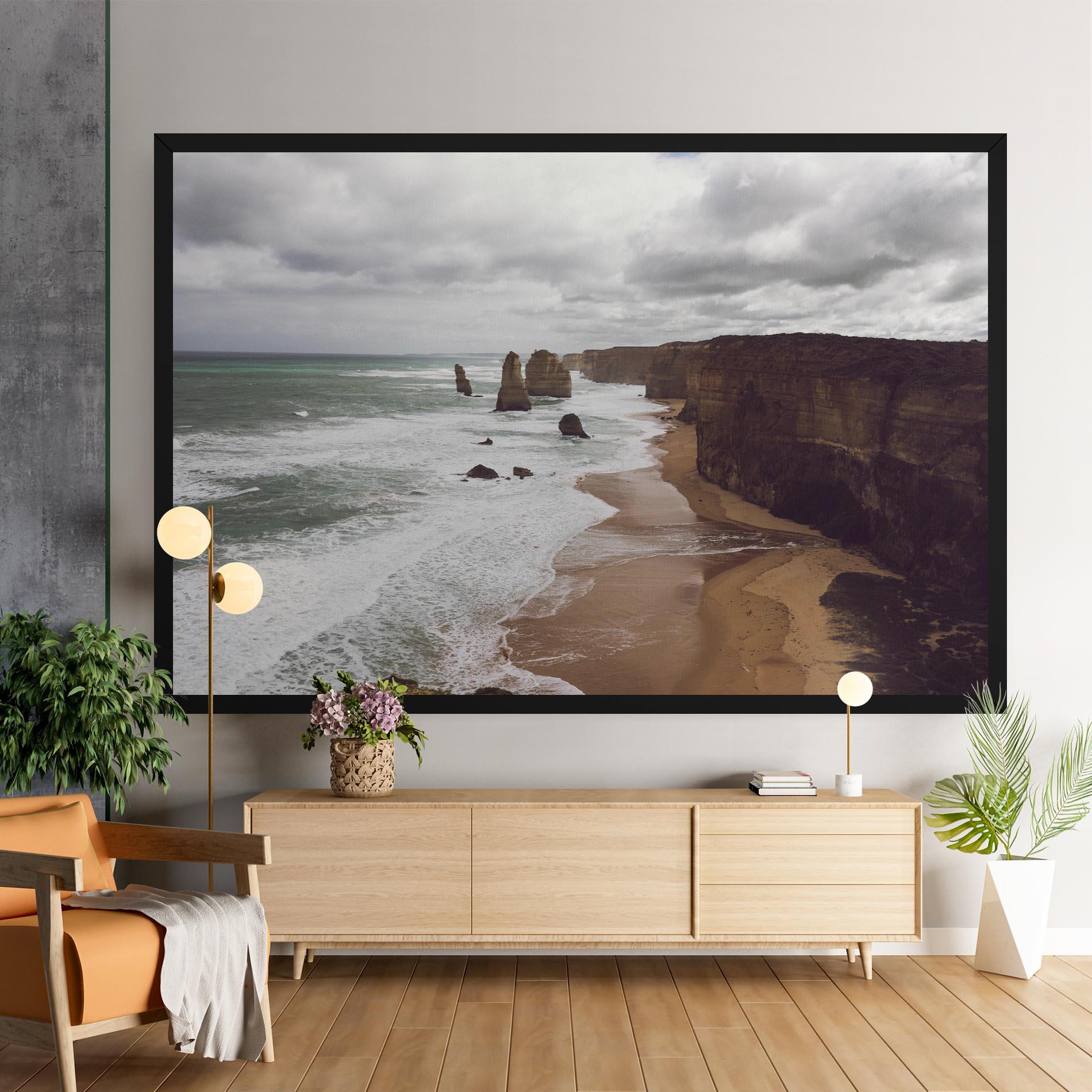 Obraz na Płótnie Grey Clouds Beach mockup 9