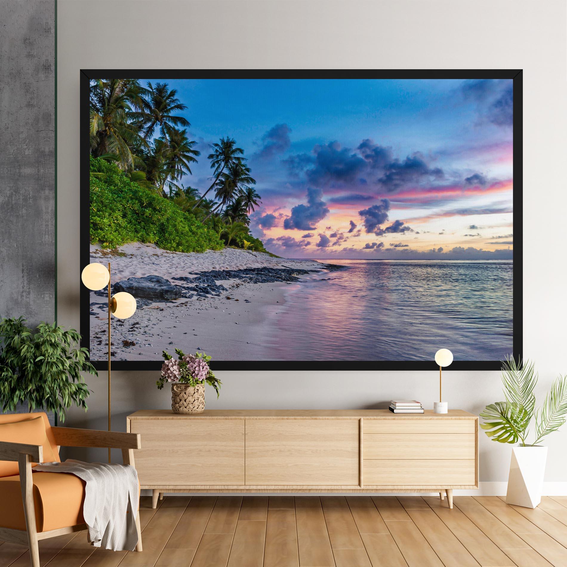 Obraz na Płótnie Purple Blue Beach mockup 9