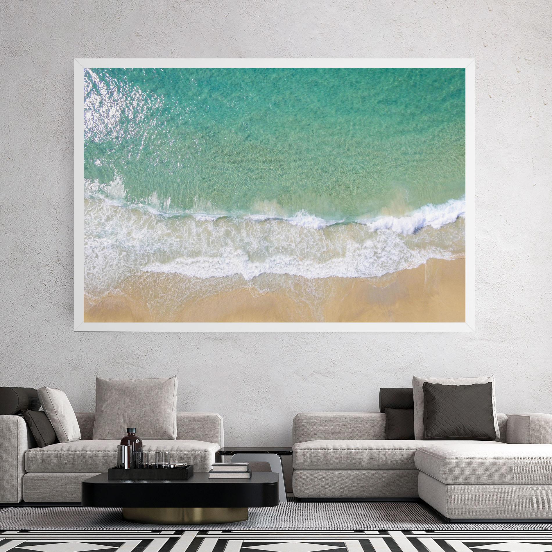 Obraz na Płótnie Blue Waves Beach mockup 2