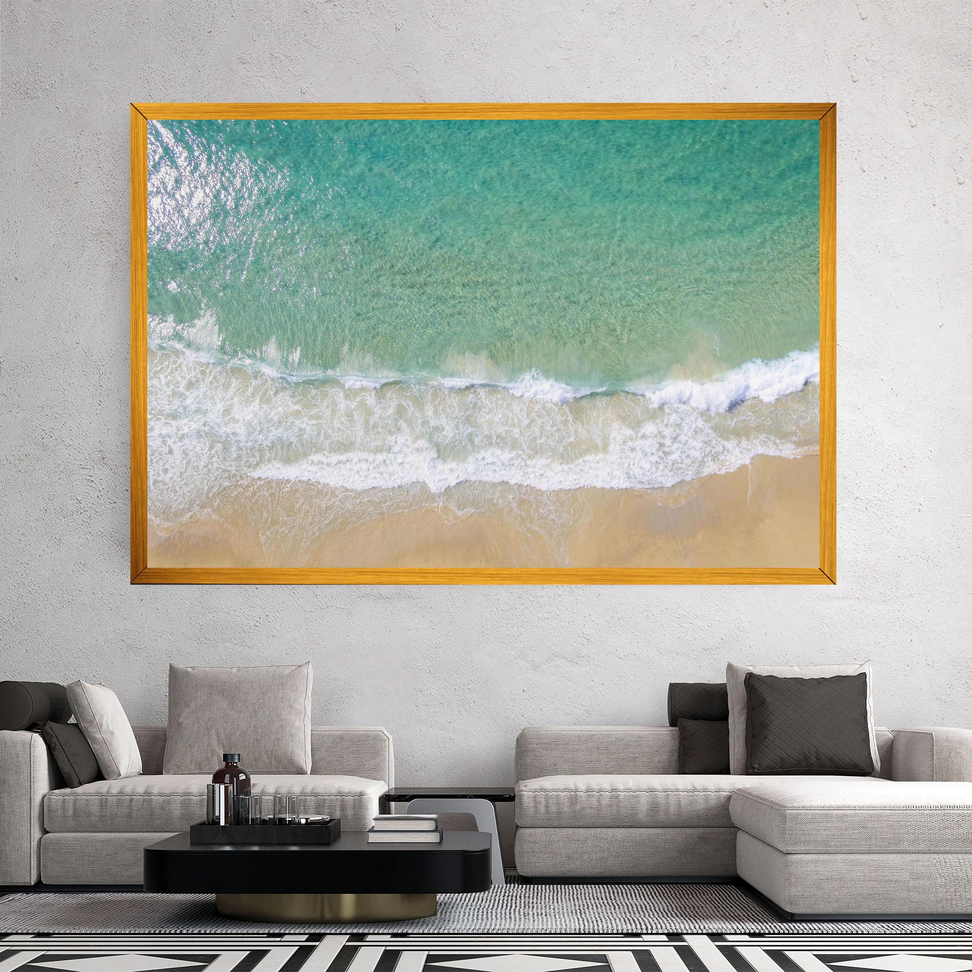 Obraz na Płótnie Blue Waves Beach mockup 2