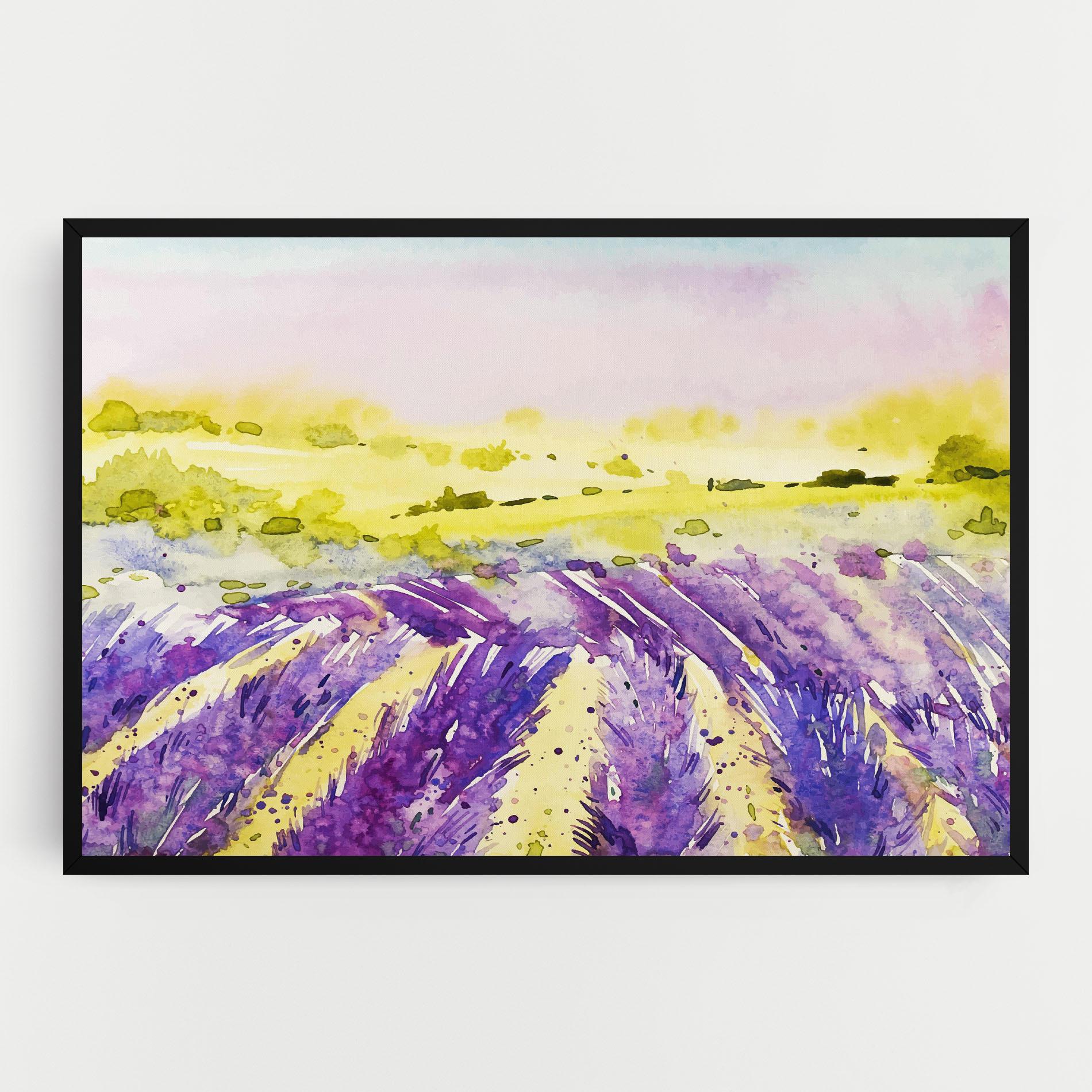 Obraz na Płótnie Purple Spring Field mockup 0