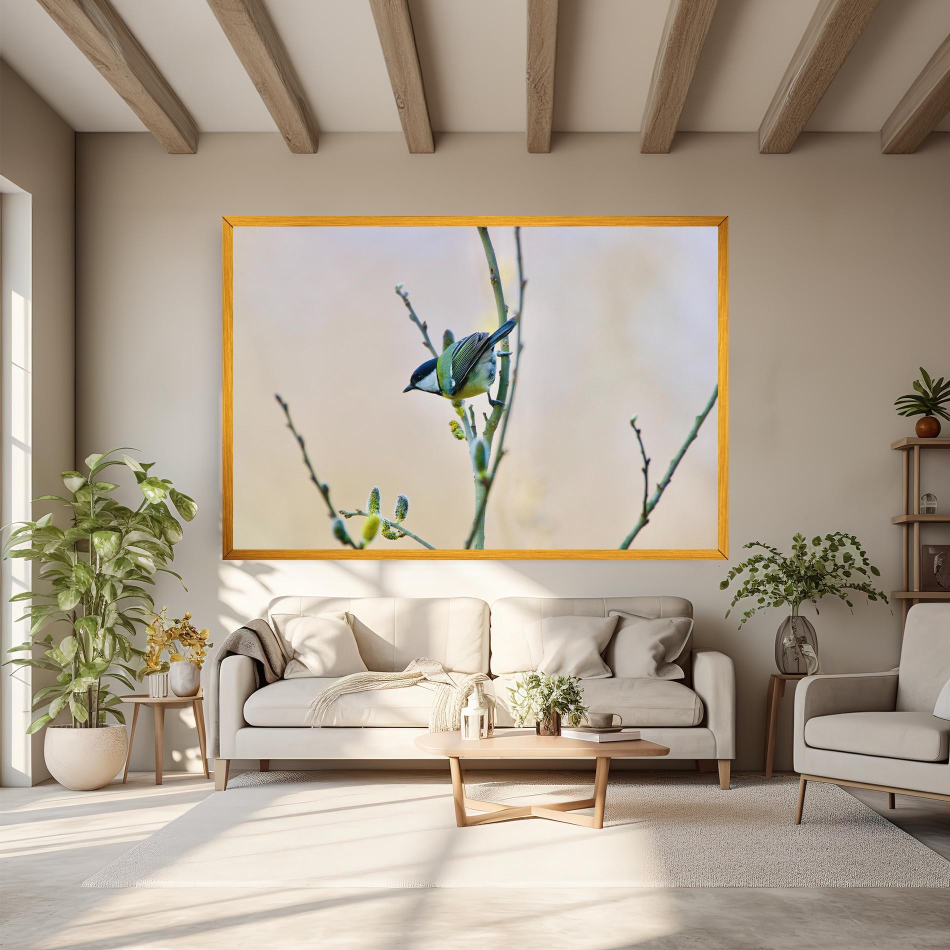 Obraz na Płótnie Beautiful Spring Bird mockup 6