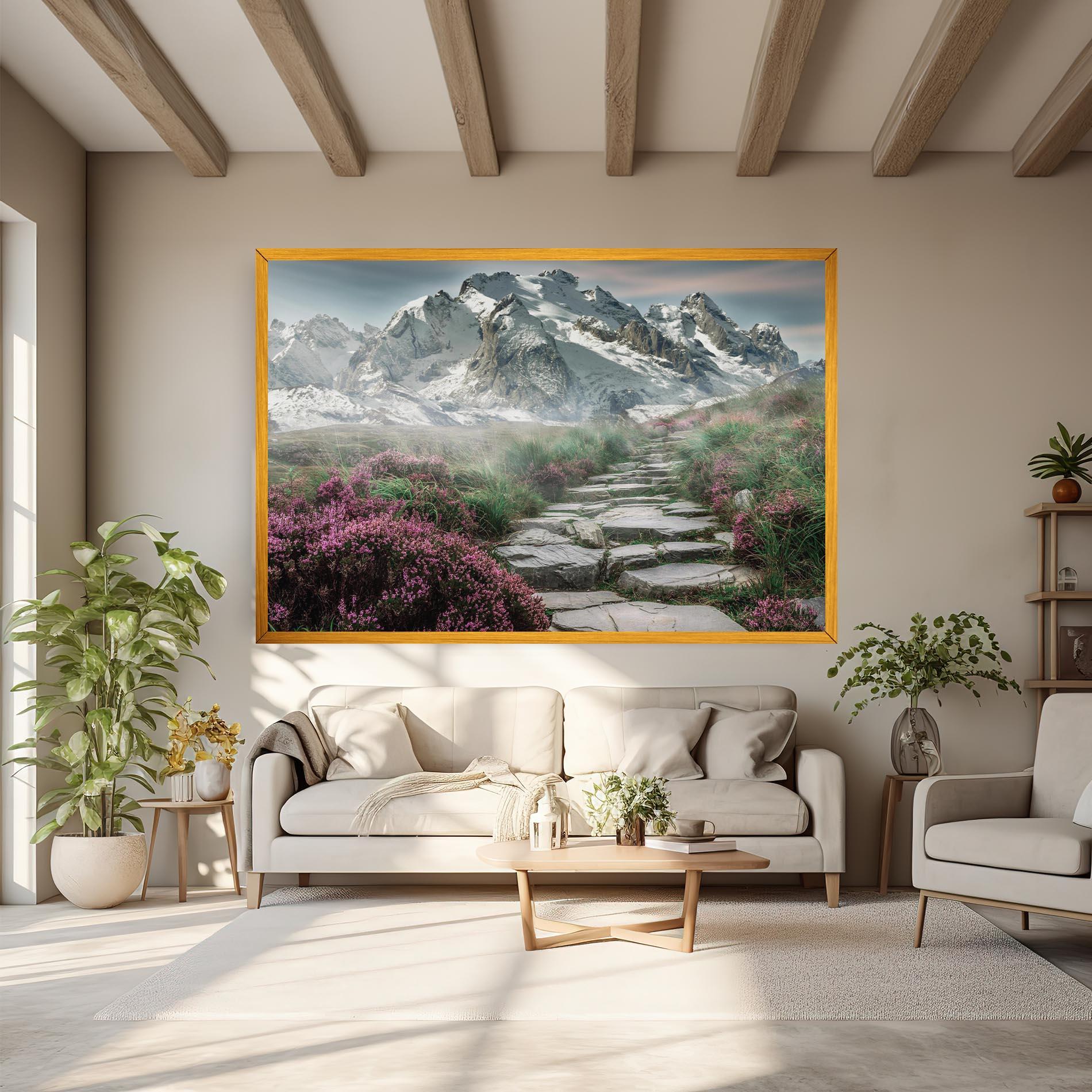 Obraz na Płótnie Mountain Spring View mockup 6