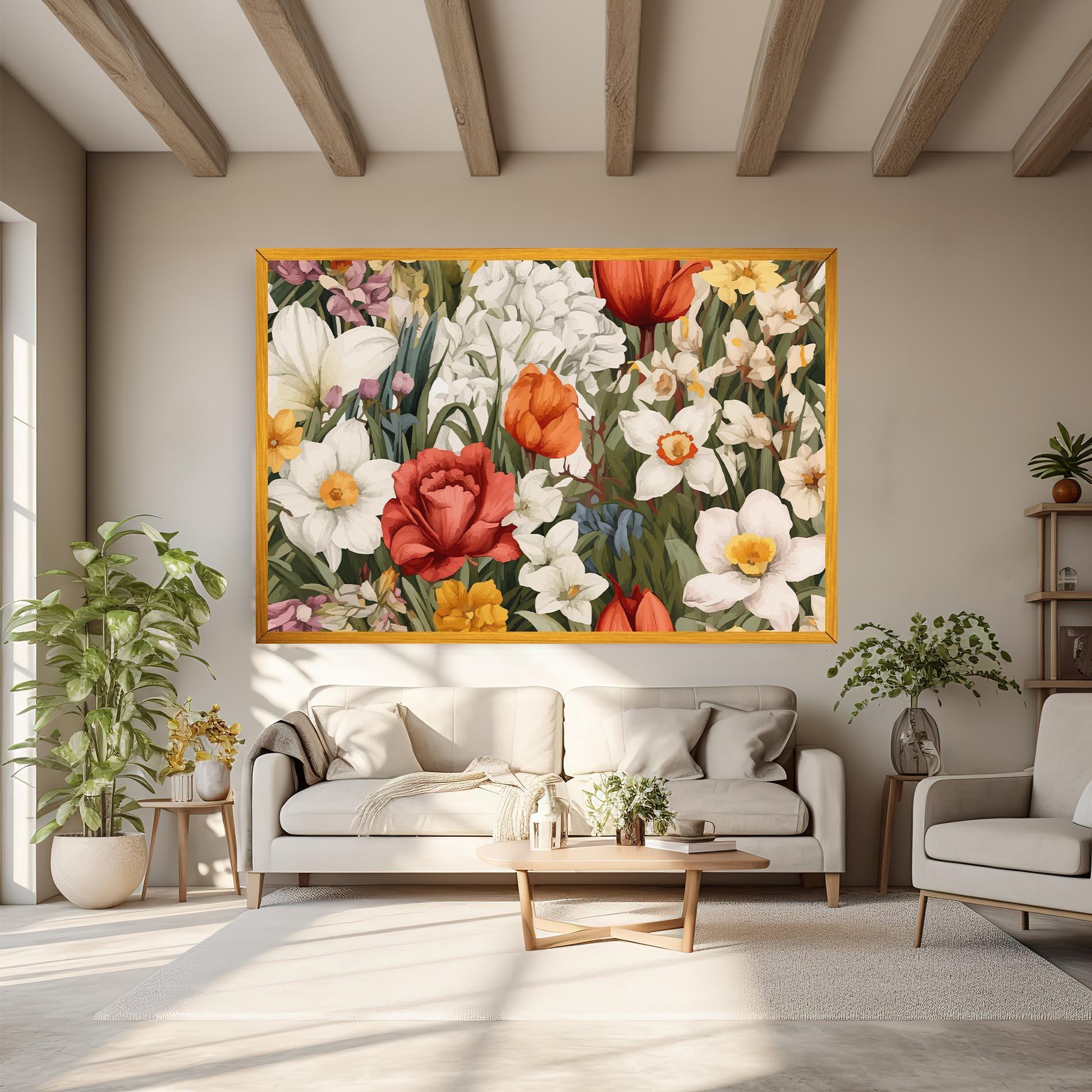 Obraz na Płótnie Orange Red Spring mockup 6