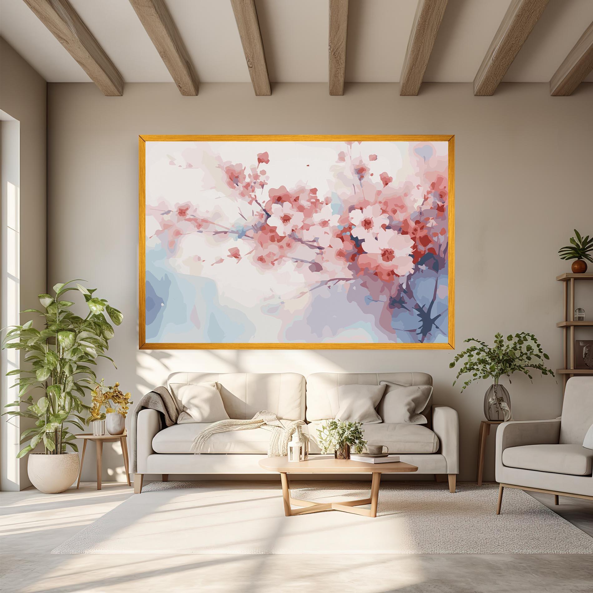 Obraz na Płótnie Pastel Spring Flowers mockup 6