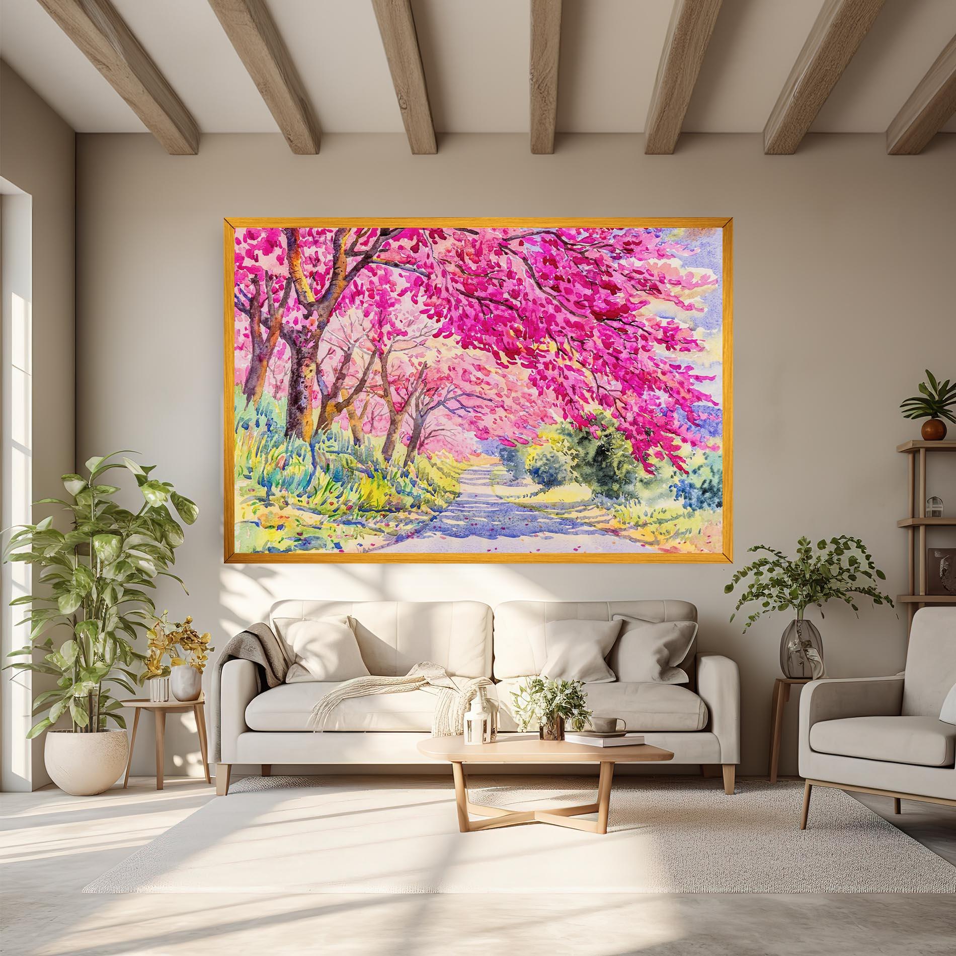 Obraz na Płótnie Pink Trees Art mockup 6