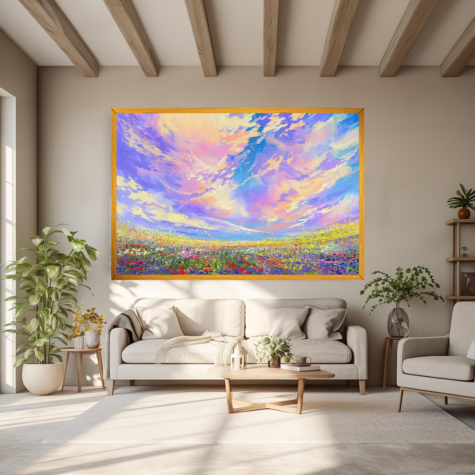 Obraz na Płótnie Spring Field mockup 6