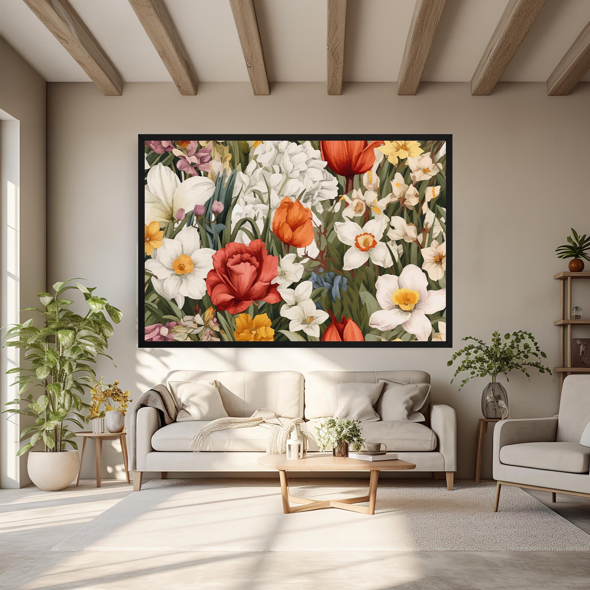 Obraz na Płótnie Orange Red Spring mockup 6