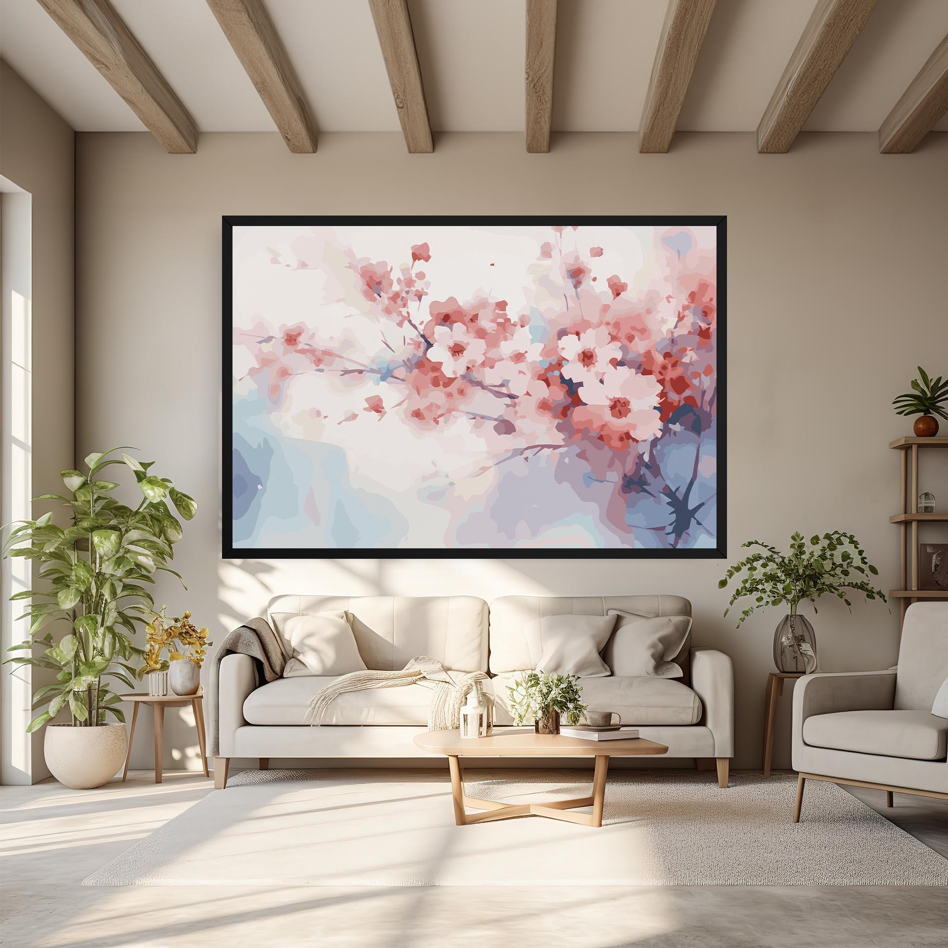 Obraz na Płótnie Pastel Spring Flowers mockup 6