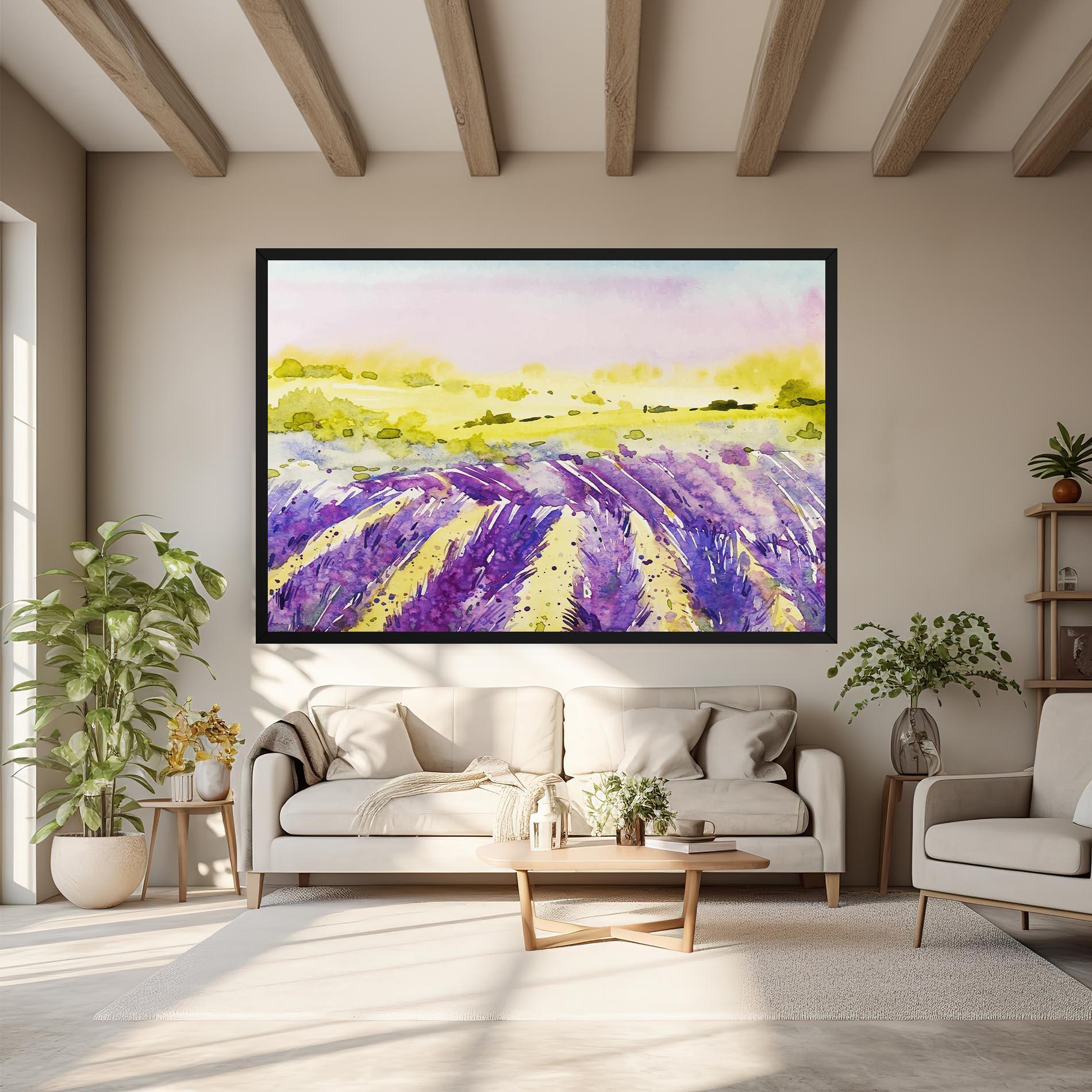 Obraz na Płótnie Purple Spring Field mockup 6