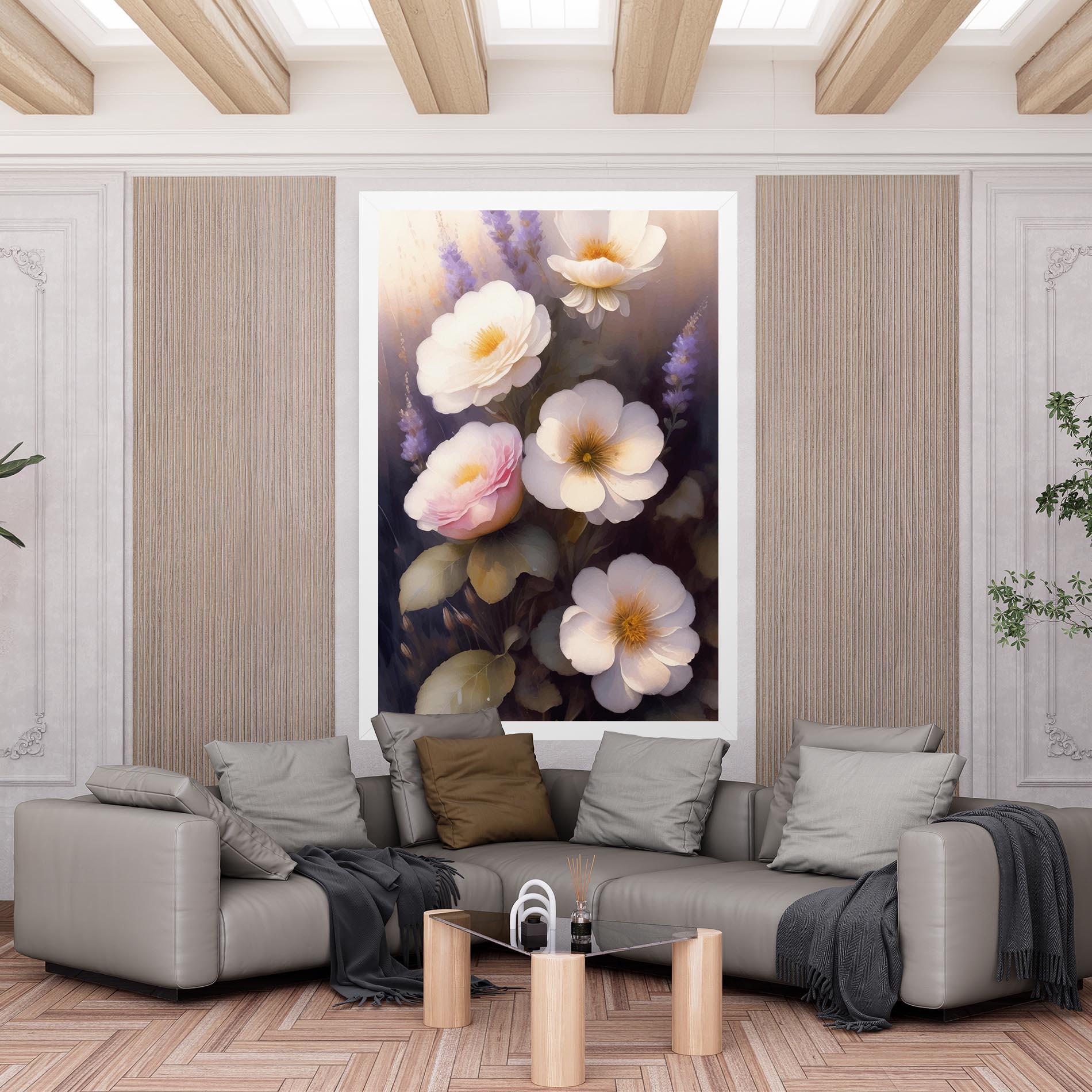 Obraz na Płótnie Cream Flower Spring mockup 6