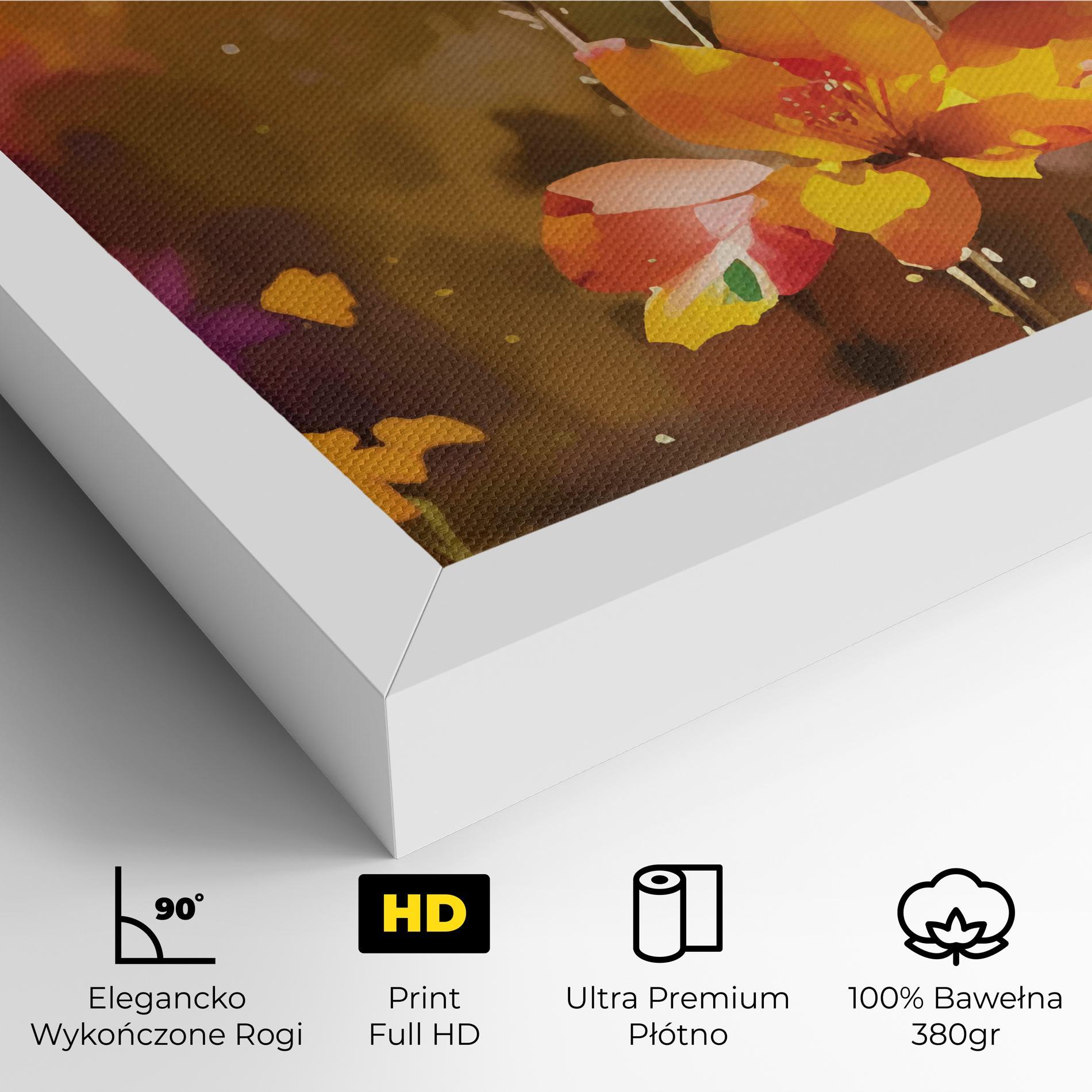 Obraz na Płótnie Orange Pink Spring mockup 4