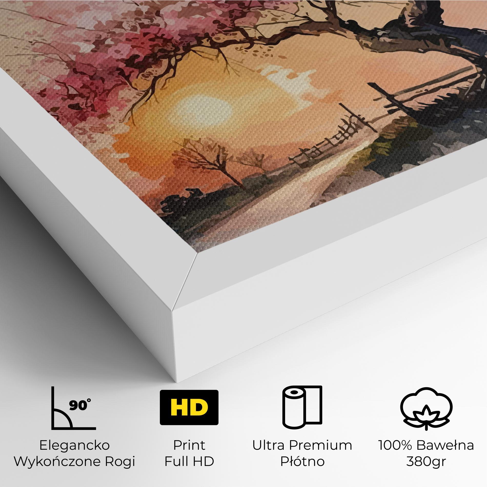 Obraz na Płótnie Sunset Spring mockup 4