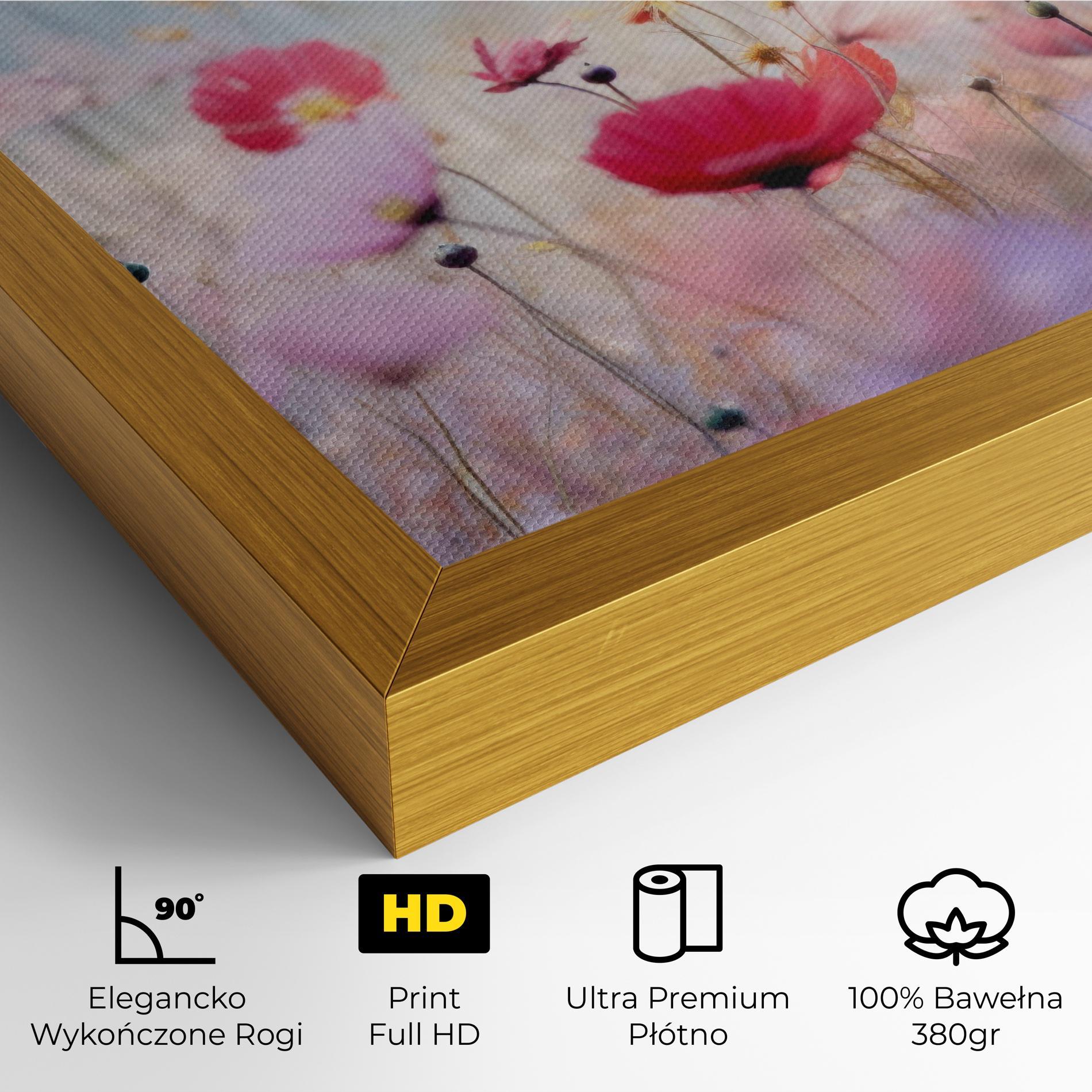 Obraz na Płótnie Dreamy Sprig Pink Flower mockup 4