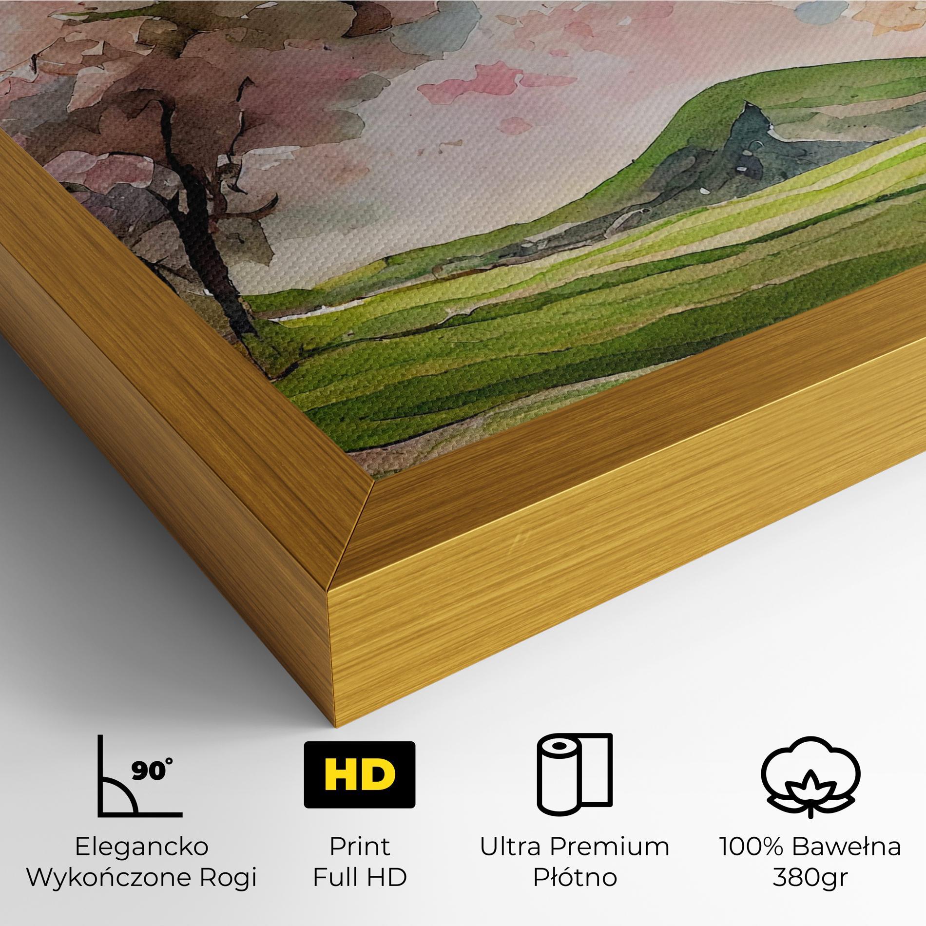 Obraz na Płótnie Spring Pink Trees mockup 4