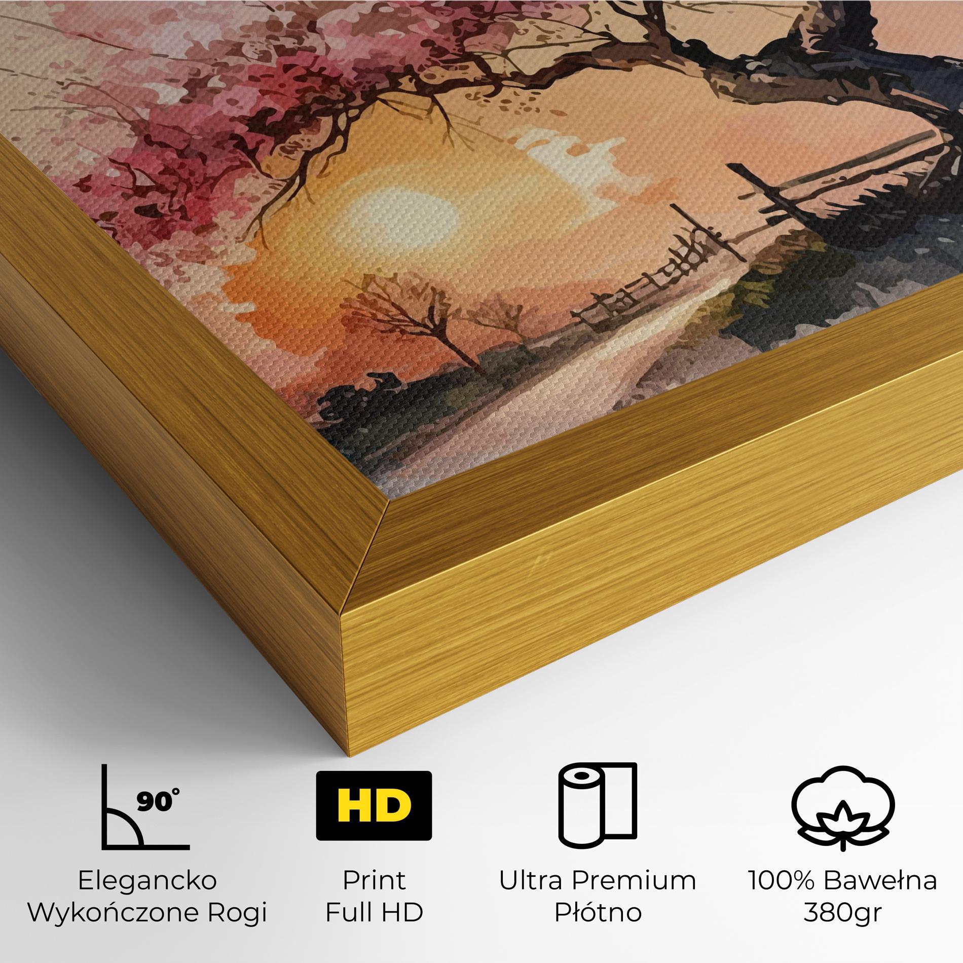 Obraz na Płótnie Sunset Spring mockup 4