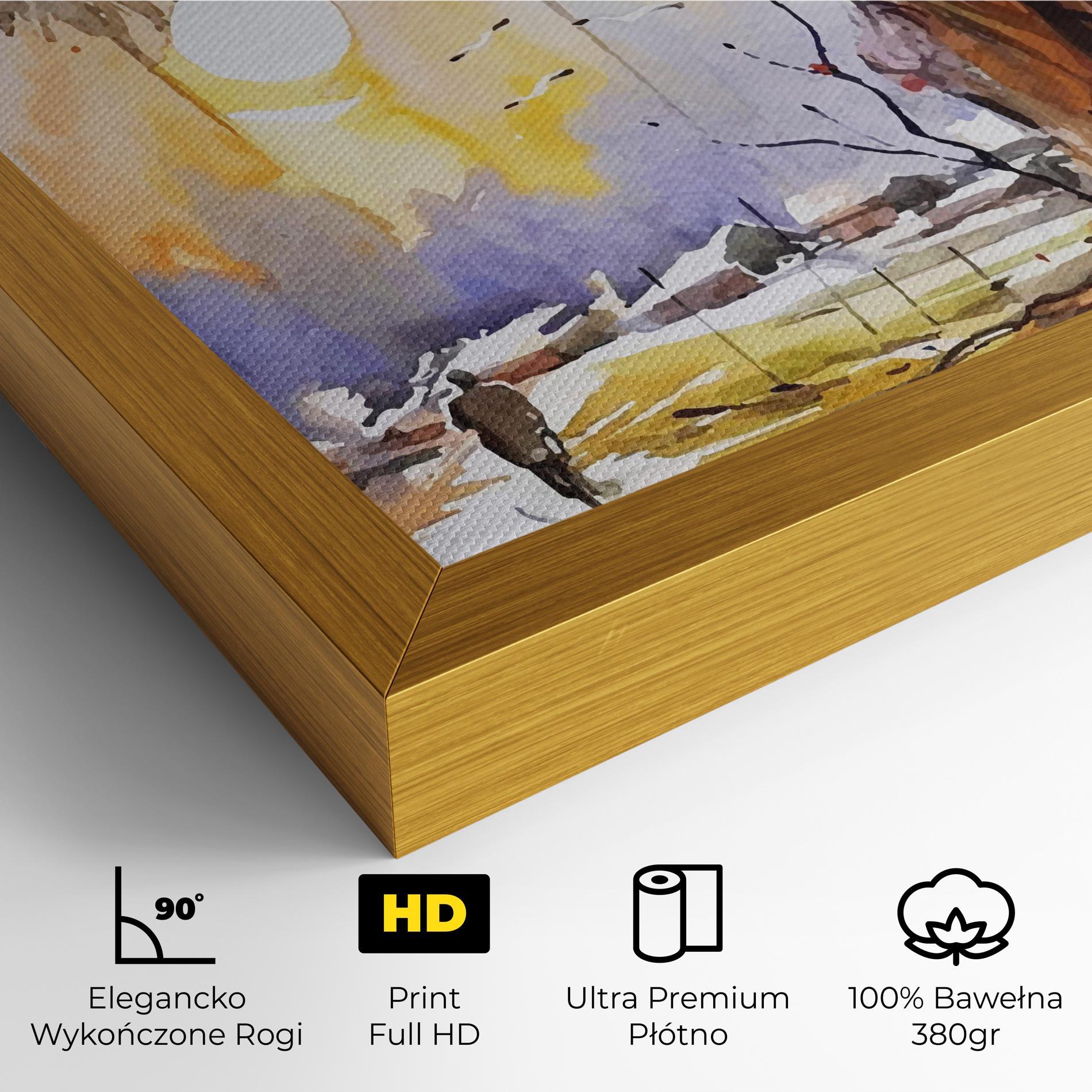 Obraz na Płótnie Watercolor Spring Tree mockup 4