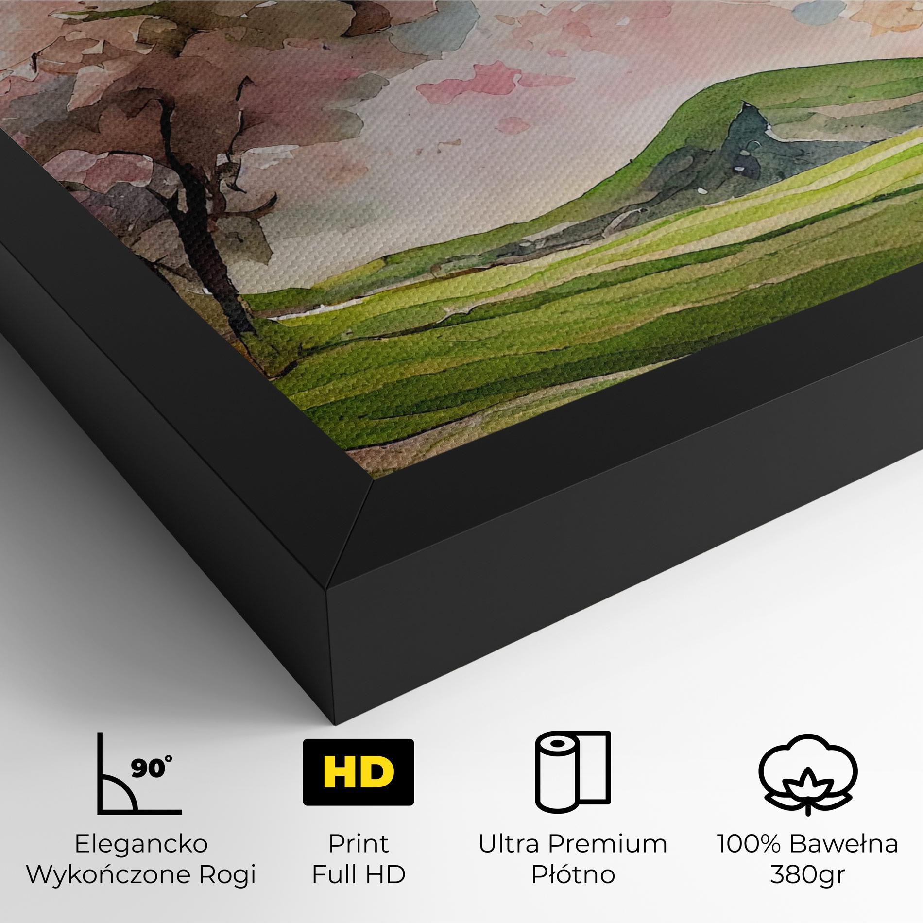 Obraz na Płótnie Spring Pink Trees mockup 4