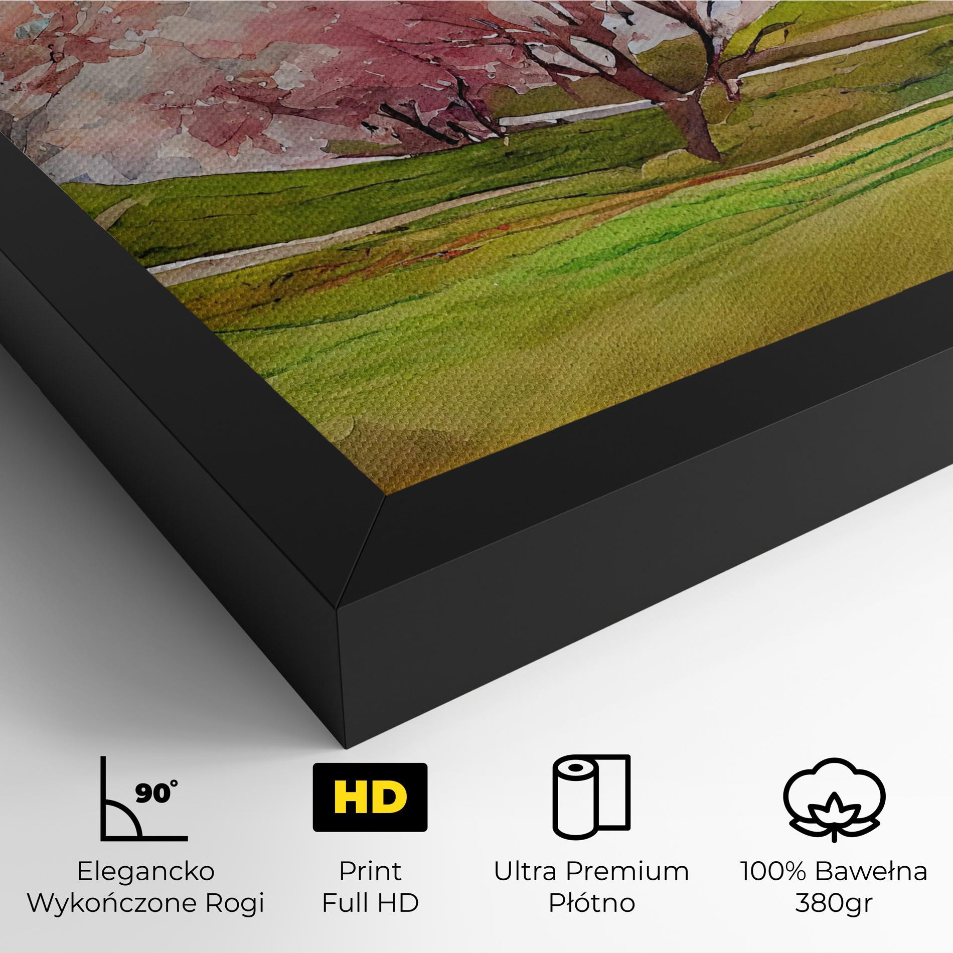 Obraz na Płótnie Spring Trees Painting mockup 4