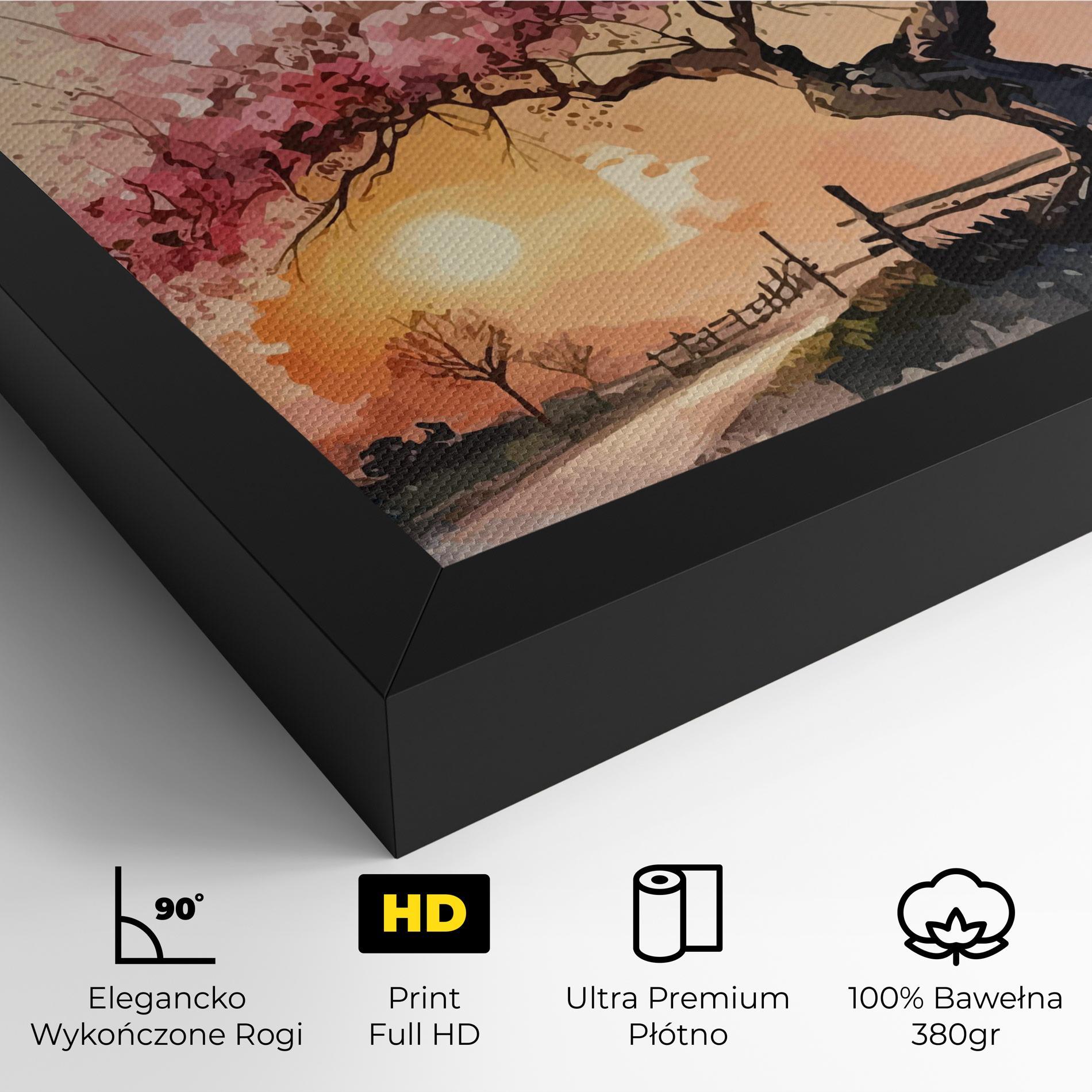 Obraz na Płótnie Sunset Spring mockup 4