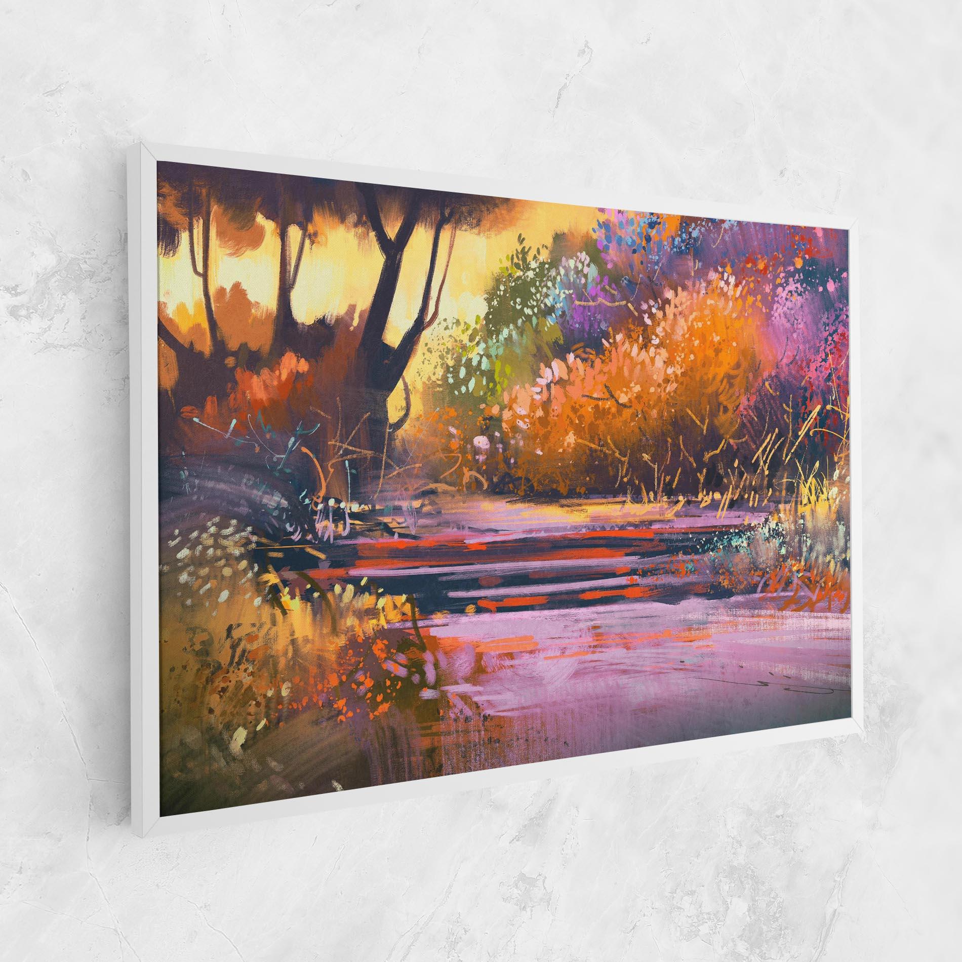 Obraz na Płótnie Landscape Colorful Trees mockup 1