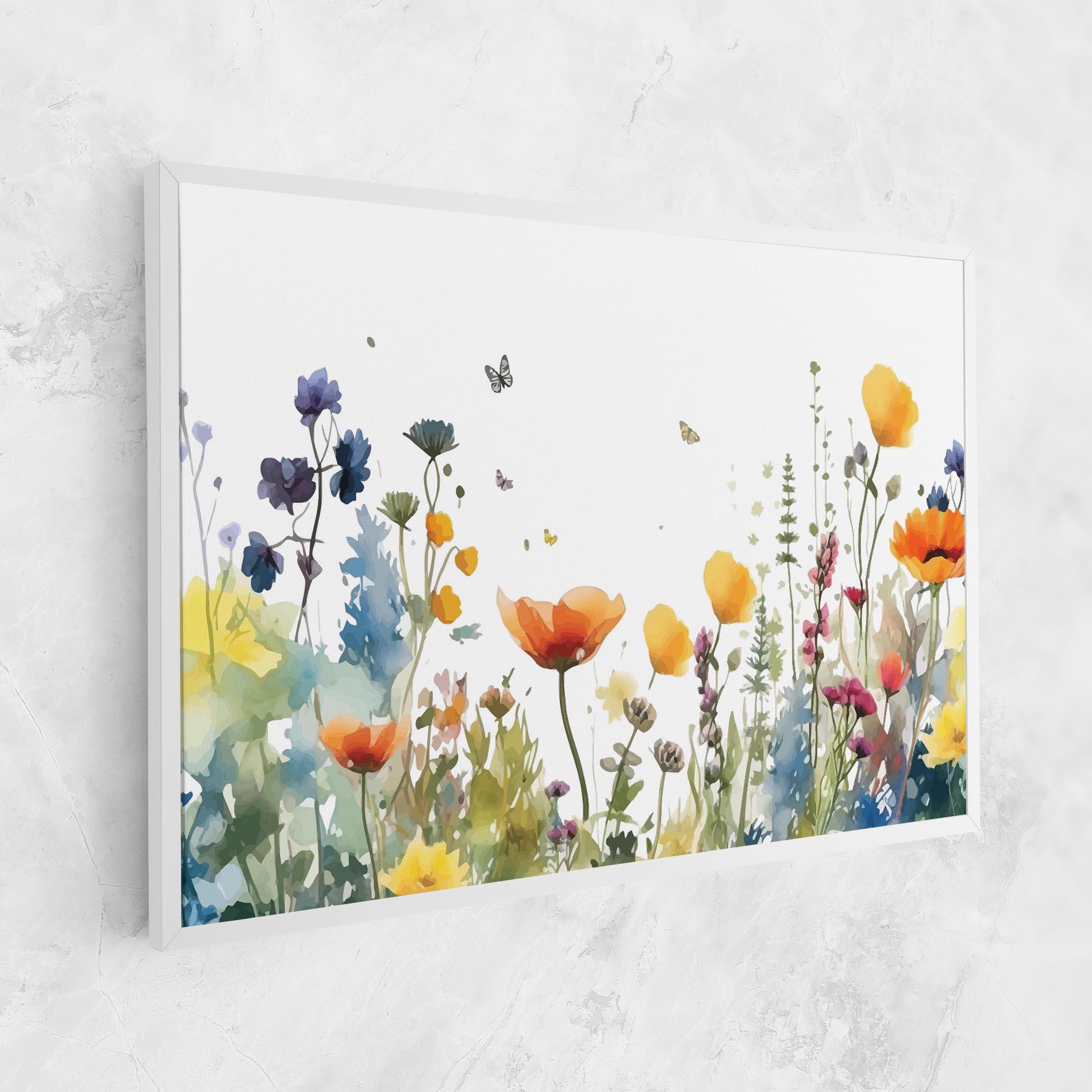 Obraz na Płótnie Watercolor Spring Flowers mockup 1