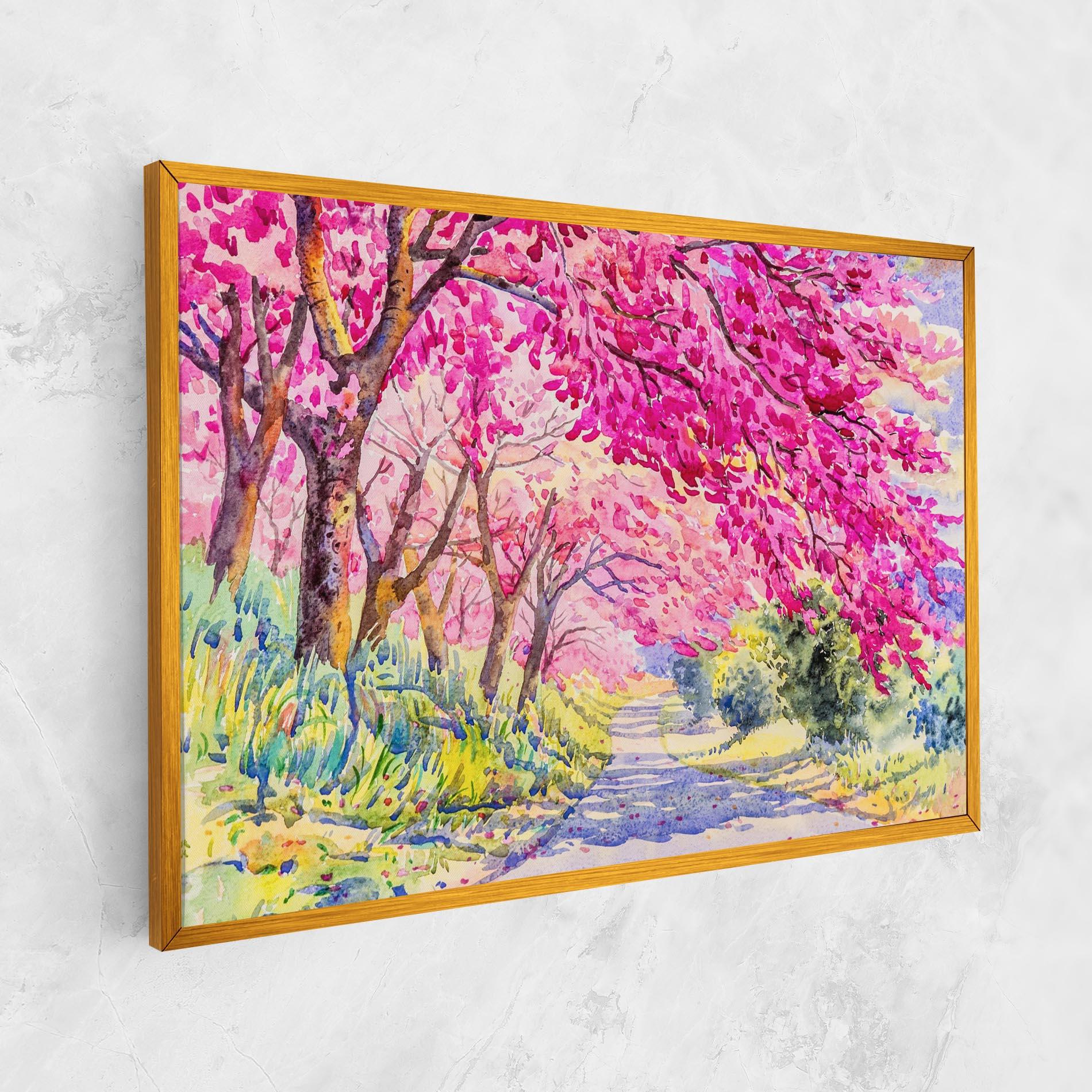 Obraz na Płótnie Pink Trees Art mockup 1