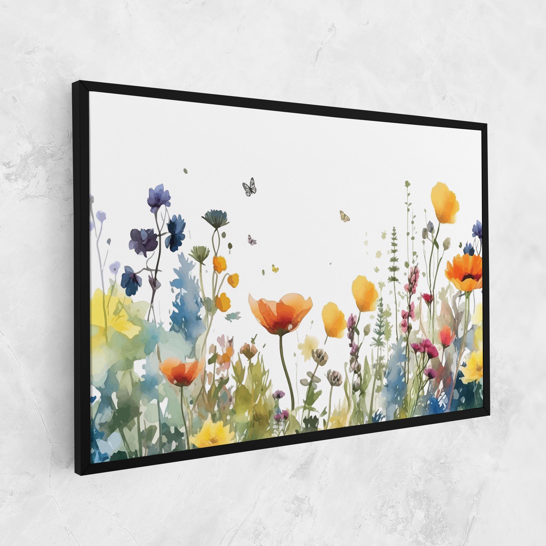 Obraz na Płótnie Watercolor Spring Flowers mockup 1