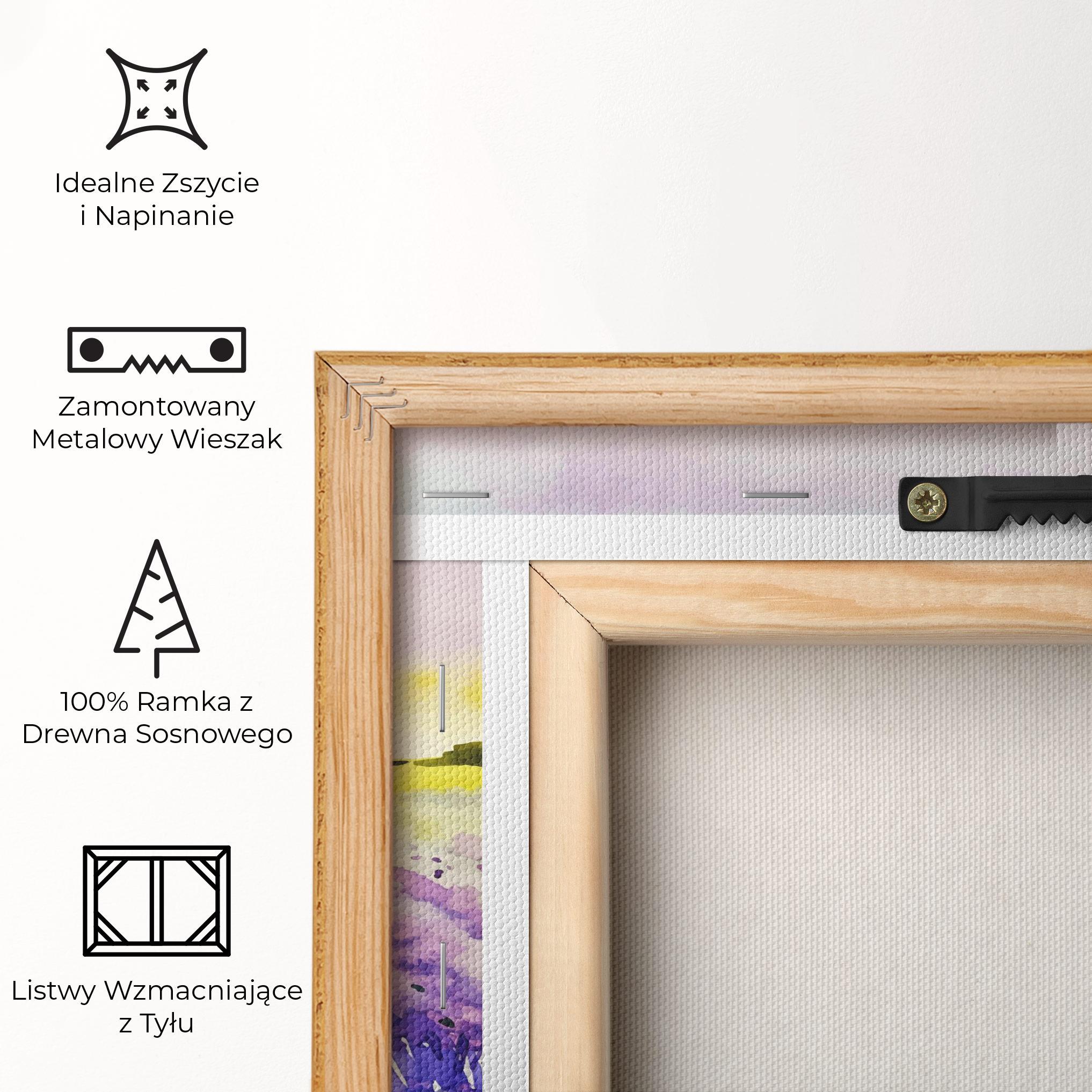 Obraz na Płótnie Purple Spring Field mockup 5