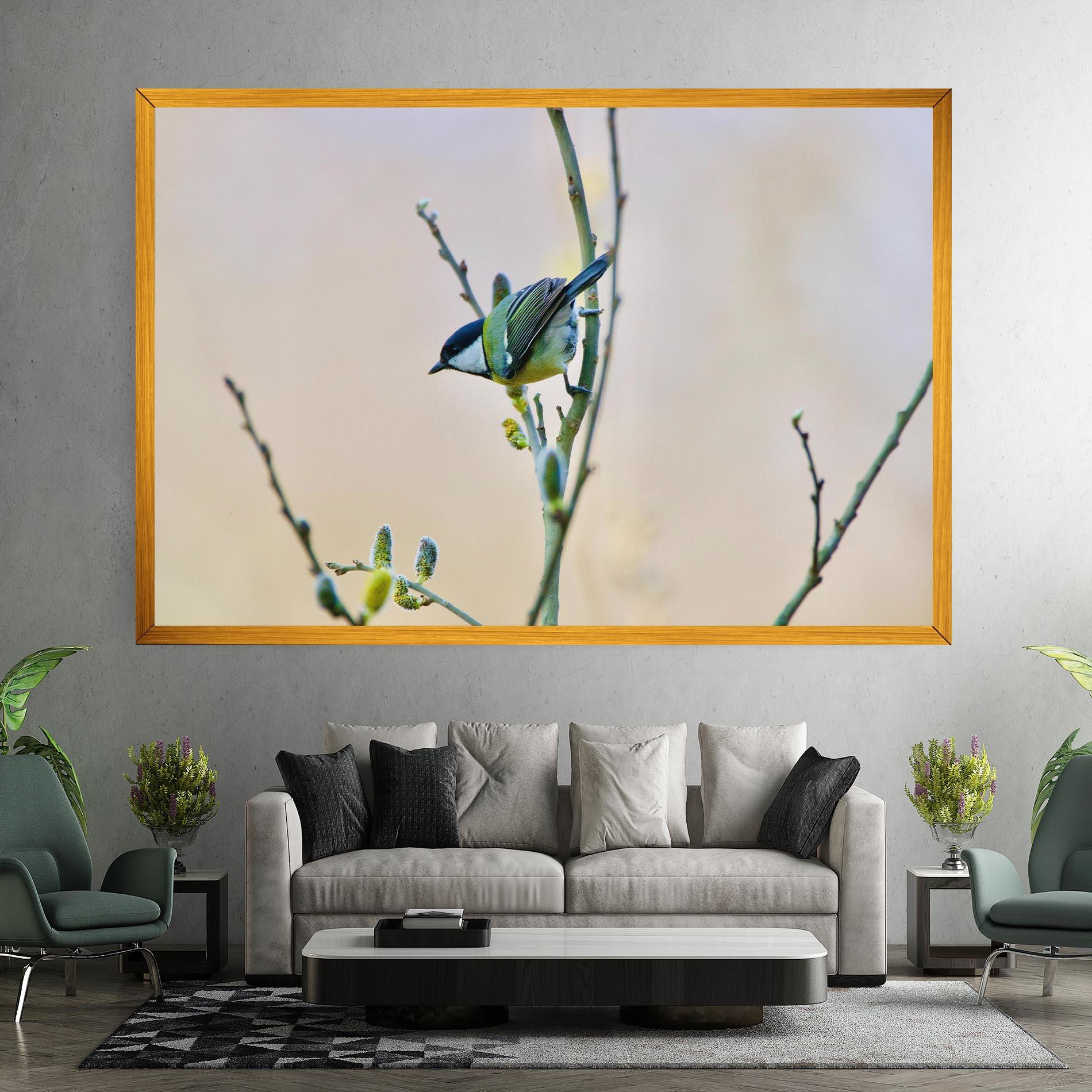 Obraz na Płótnie Beautiful Spring Bird mockup 7