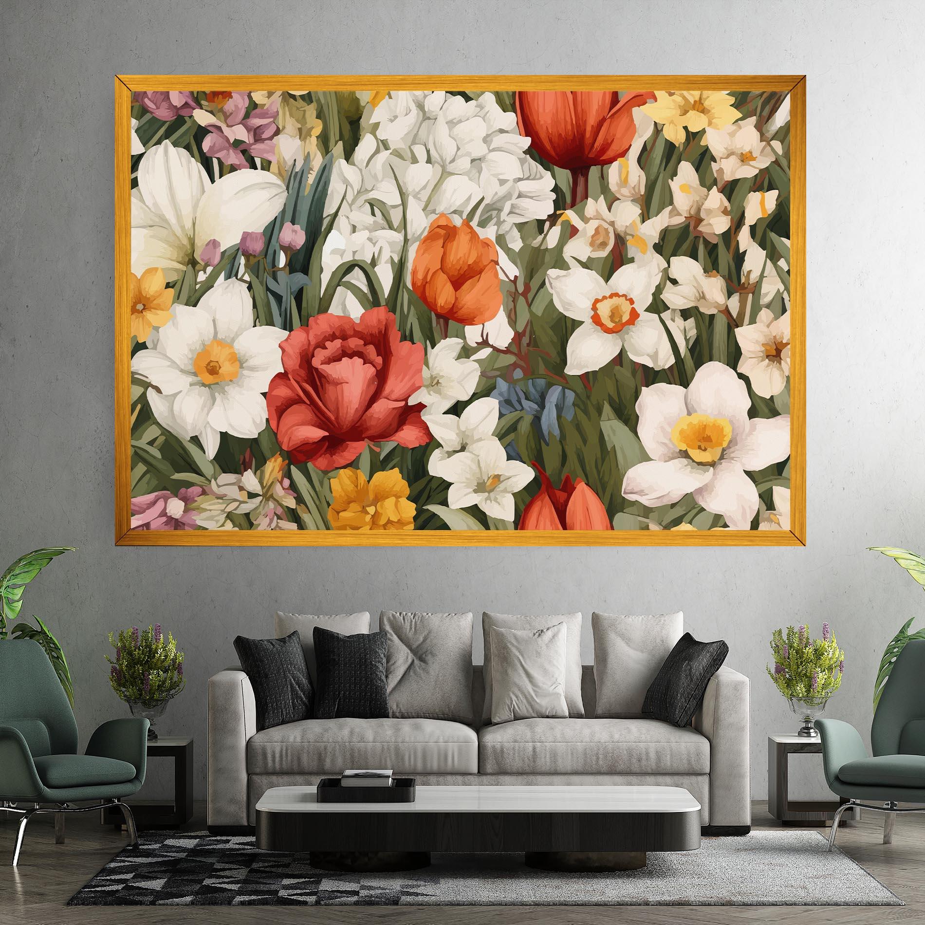 Obraz na Płótnie Orange Red Spring mockup 7