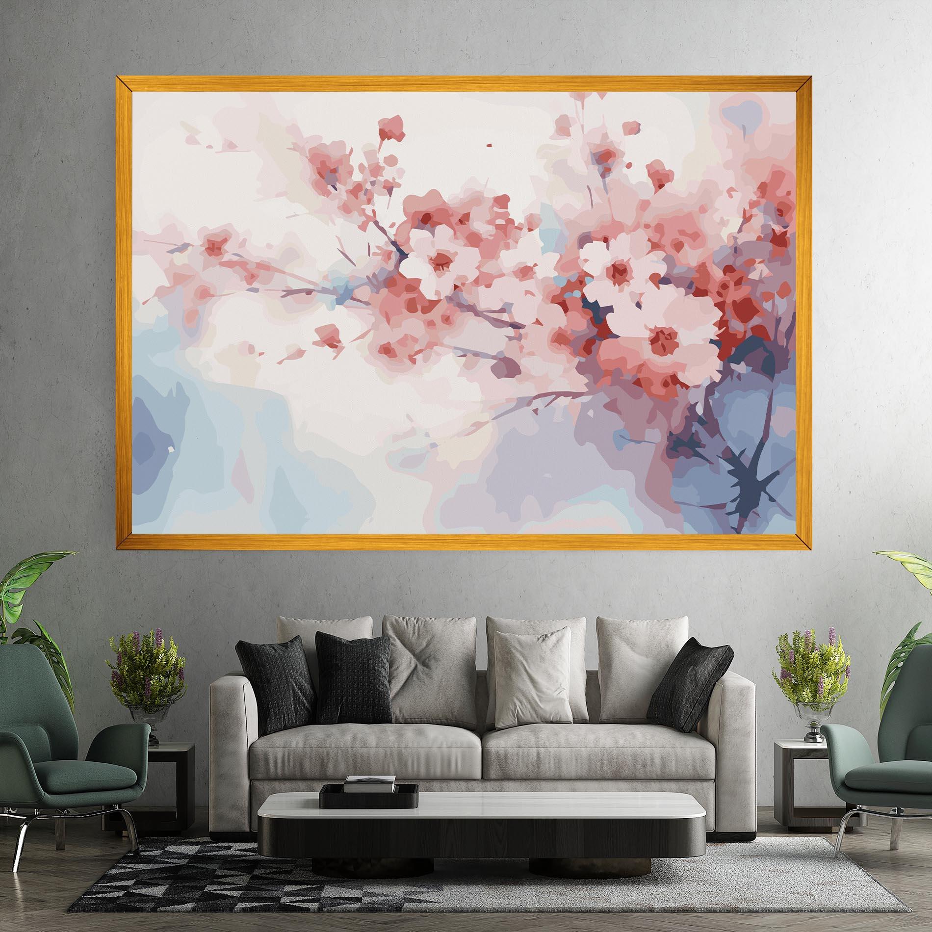 Obraz na Płótnie Pastel Spring Flowers mockup 7