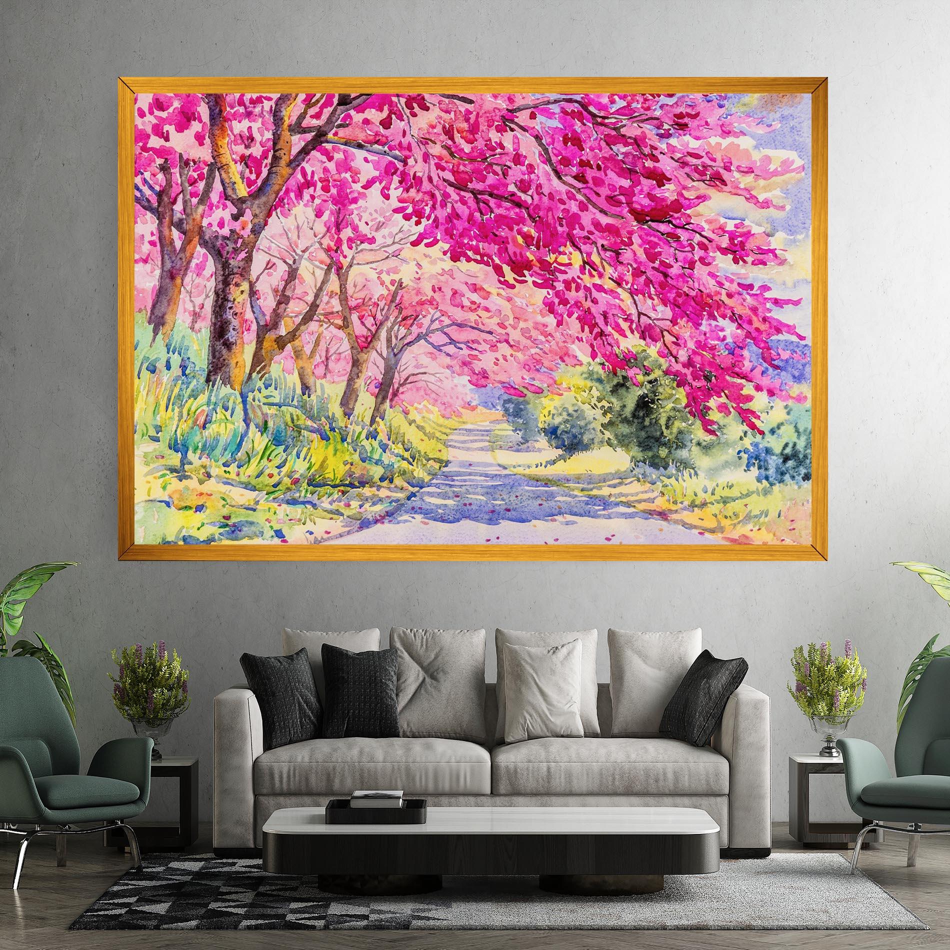 Obraz na Płótnie Pink Trees Art mockup 7