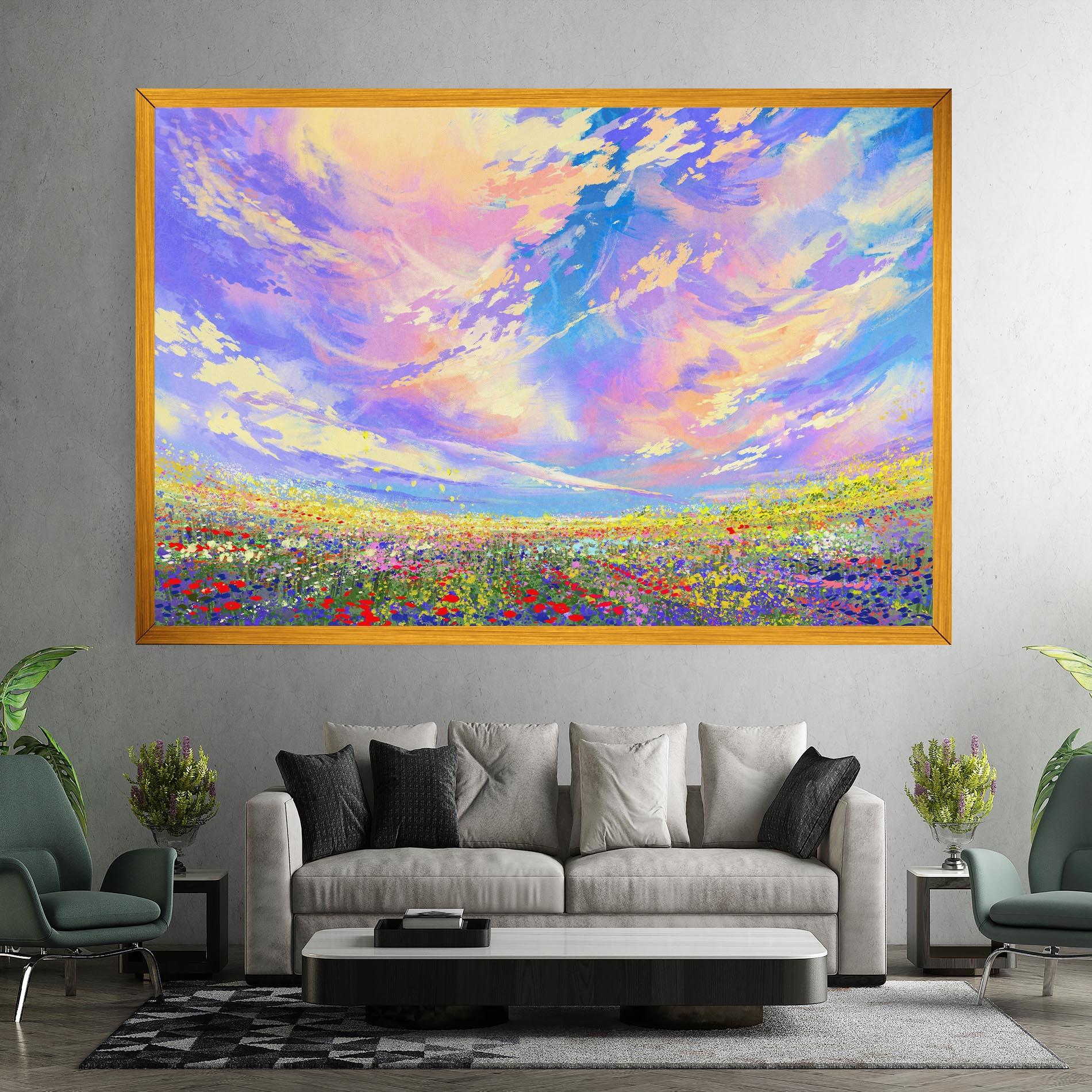 Obraz na Płótnie Spring Field mockup 7