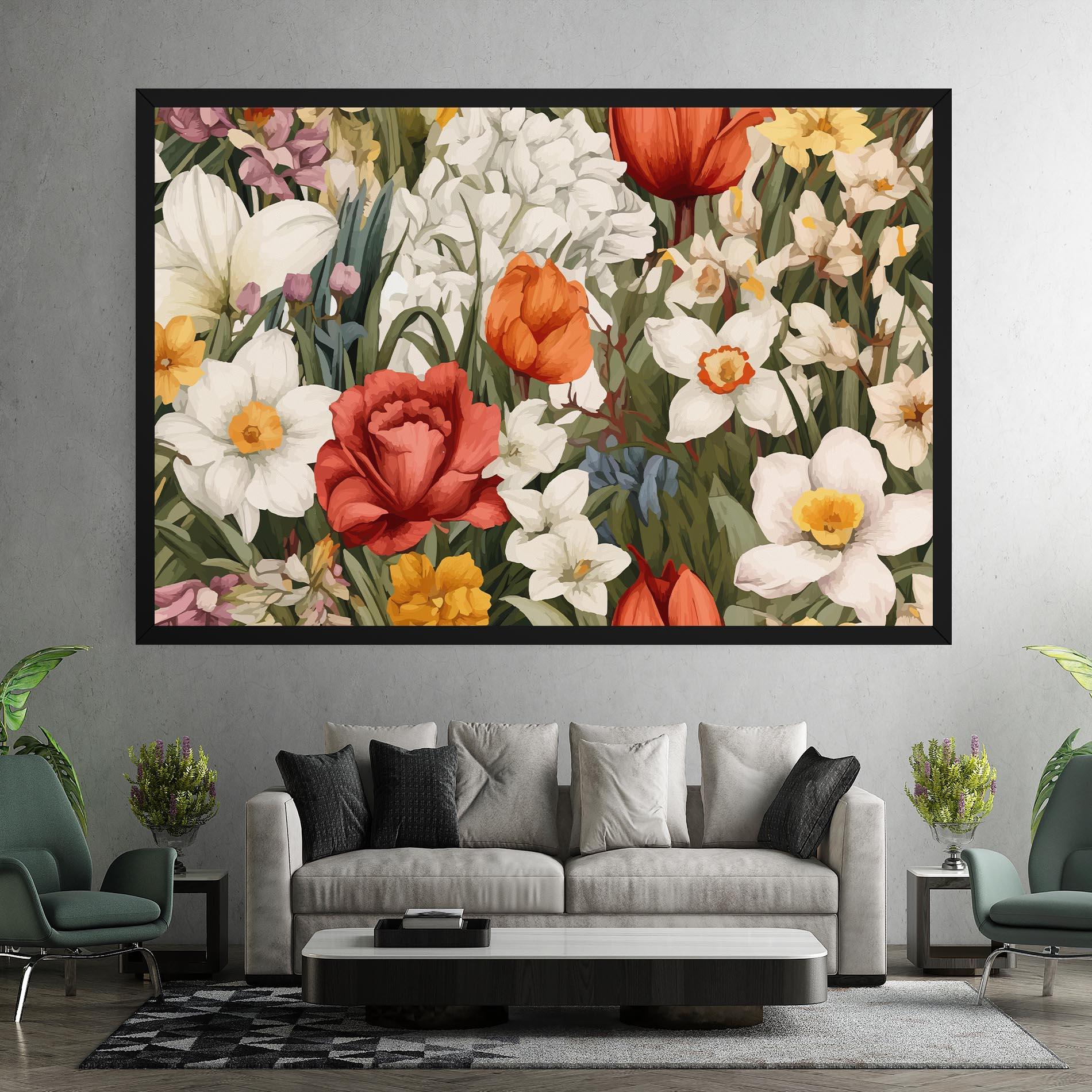 Obraz na Płótnie Orange Red Spring mockup 7