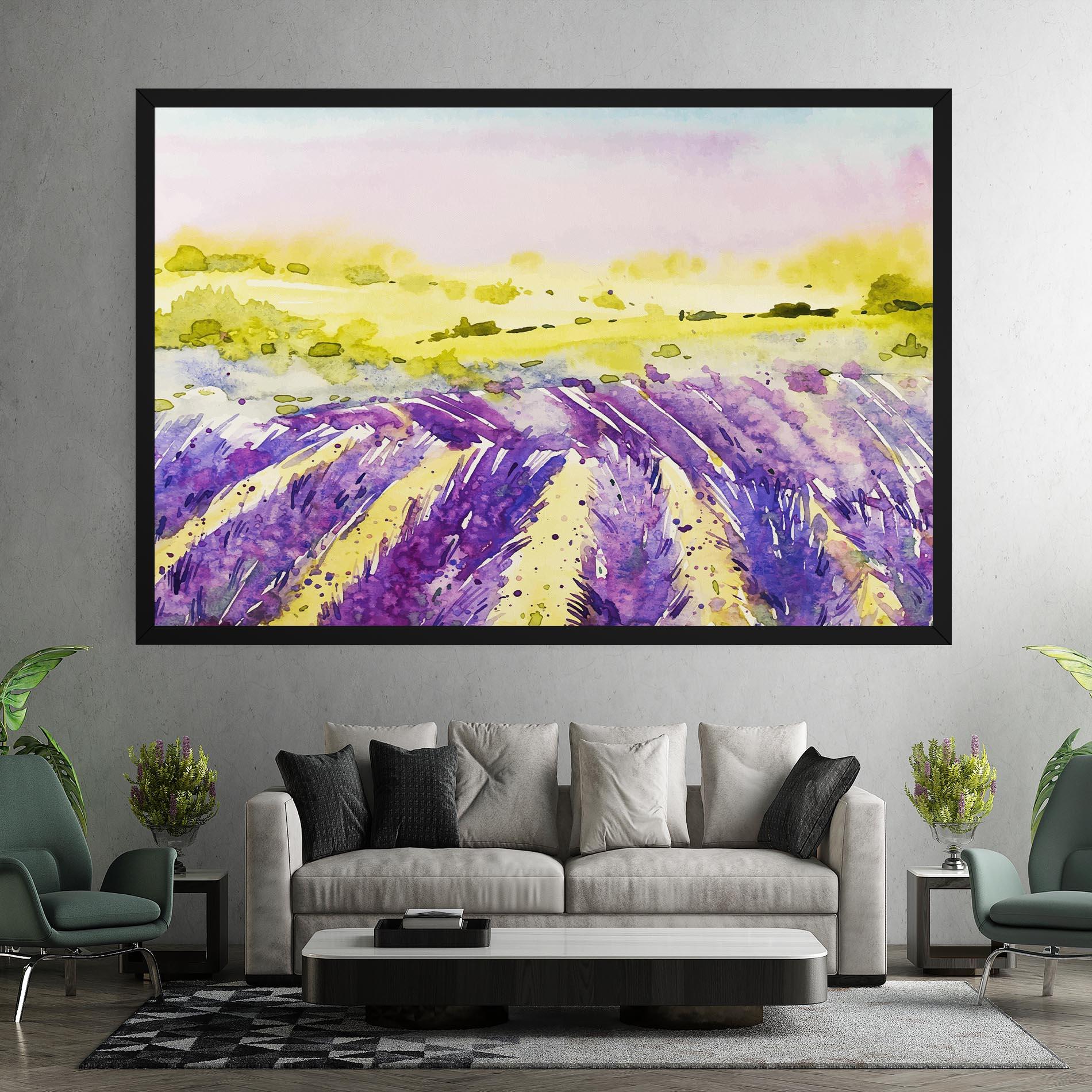 Obraz na Płótnie Purple Spring Field mockup 7