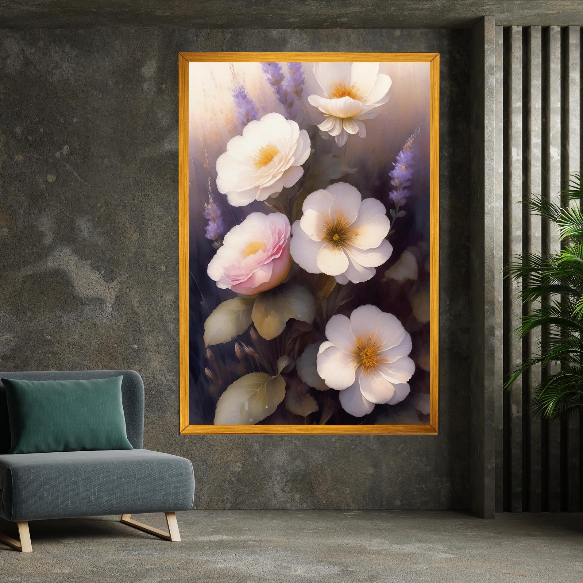 Obraz na Płótnie Cream Flower Spring mockup 7