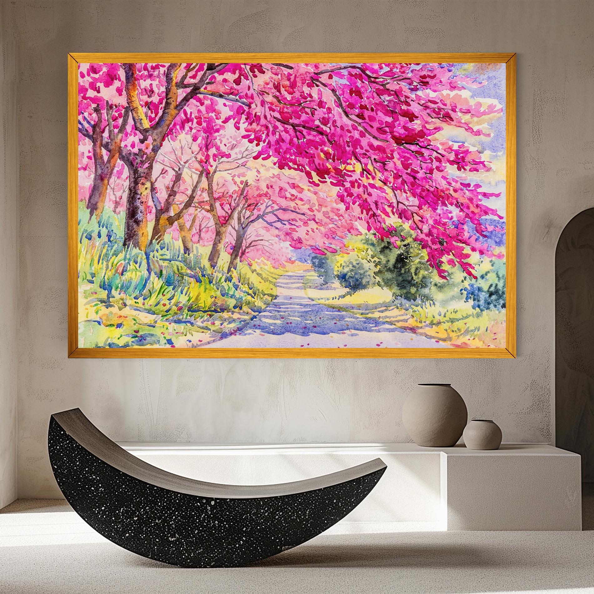 Obraz na Płótnie Pink Trees Art mockup 8