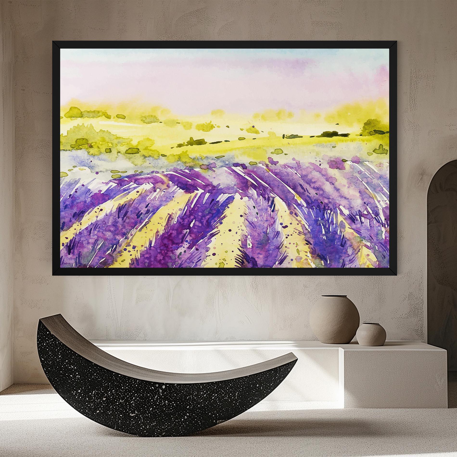 Obraz na Płótnie Purple Spring Field mockup 8