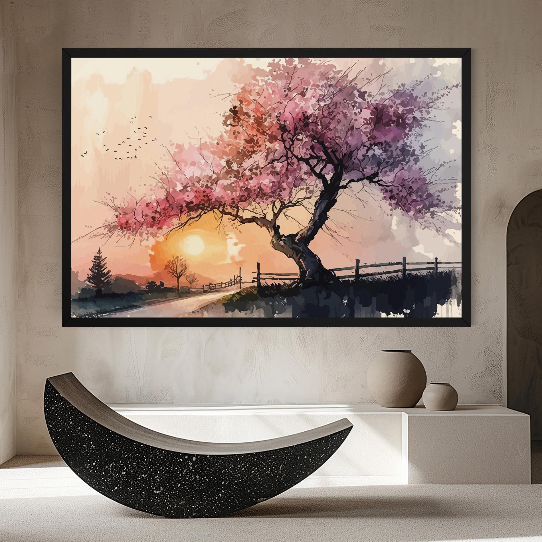 Obraz na Płótnie Sunset Spring mockup 8
