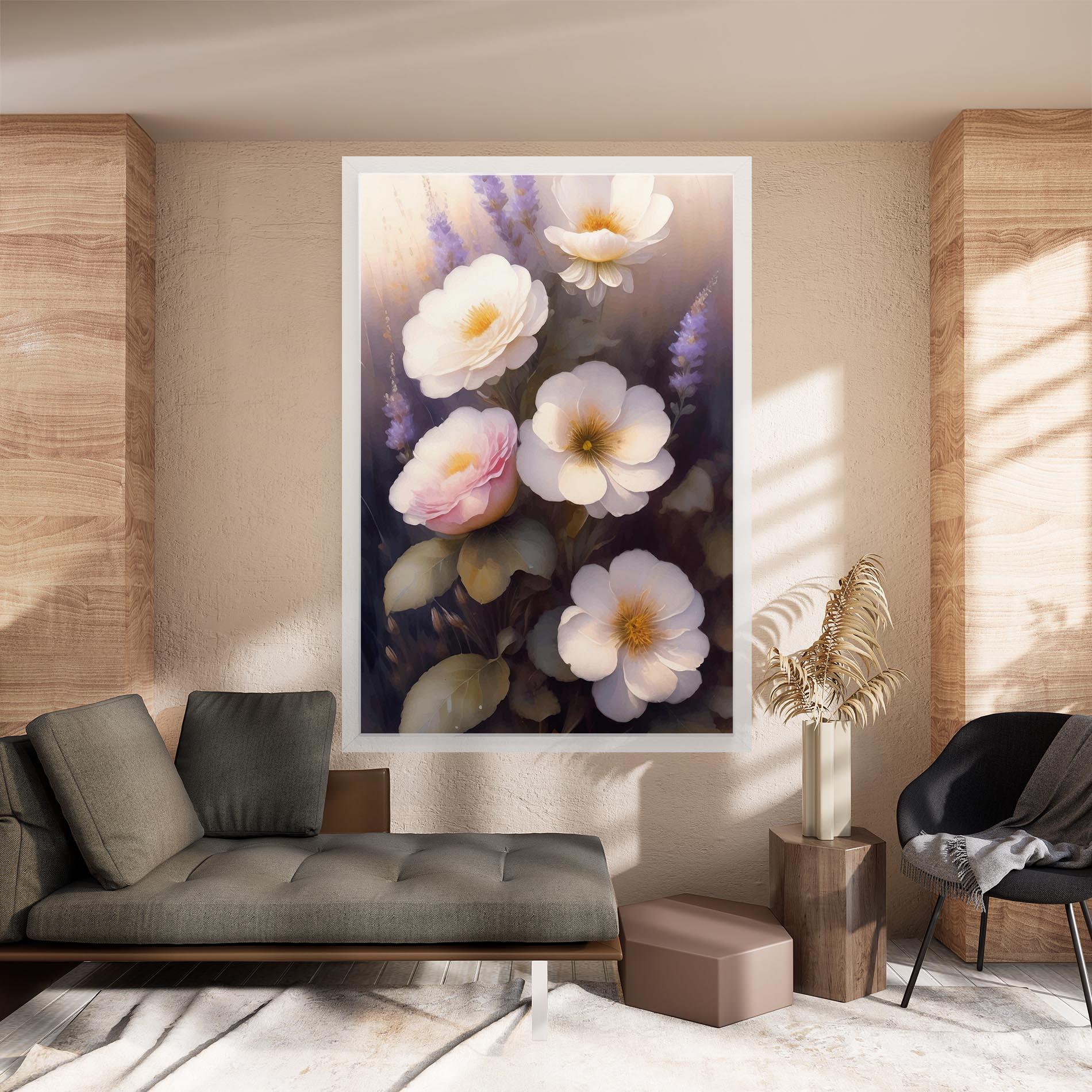 Obraz na Płótnie Cream Flower Spring mockup 8