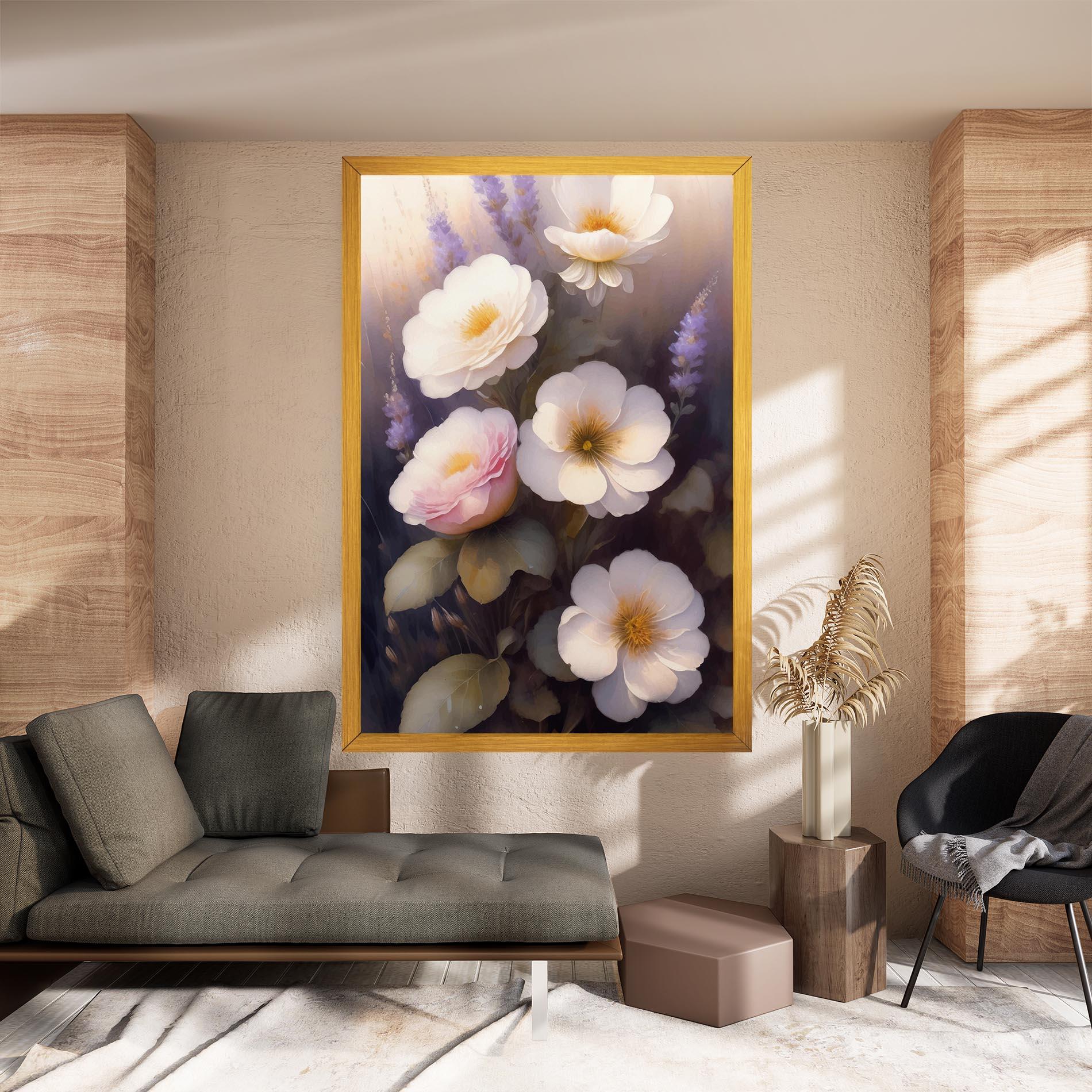 Obraz na Płótnie Cream Flower Spring mockup 8