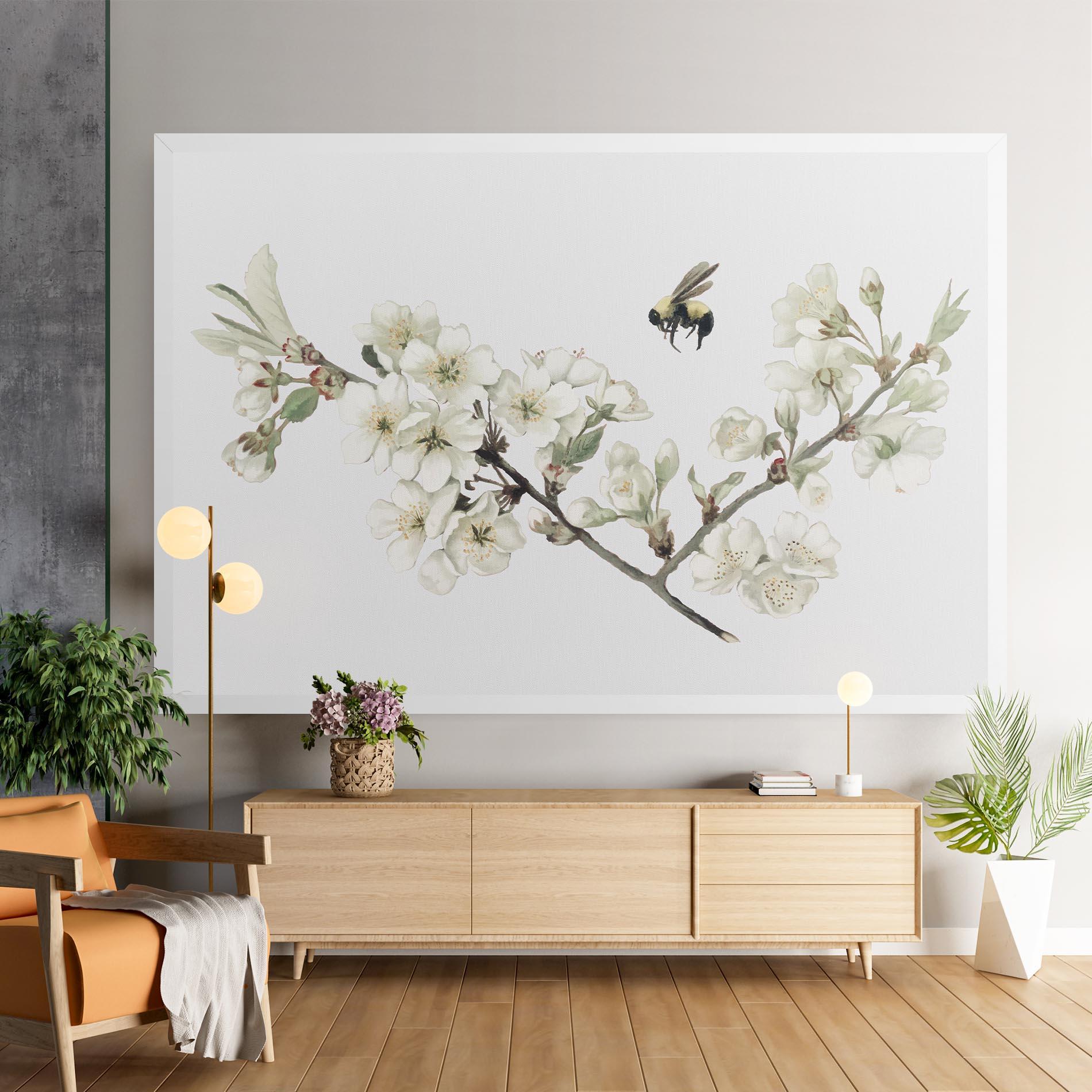 Obraz na Płótnie Bee Spring Flower mockup 9